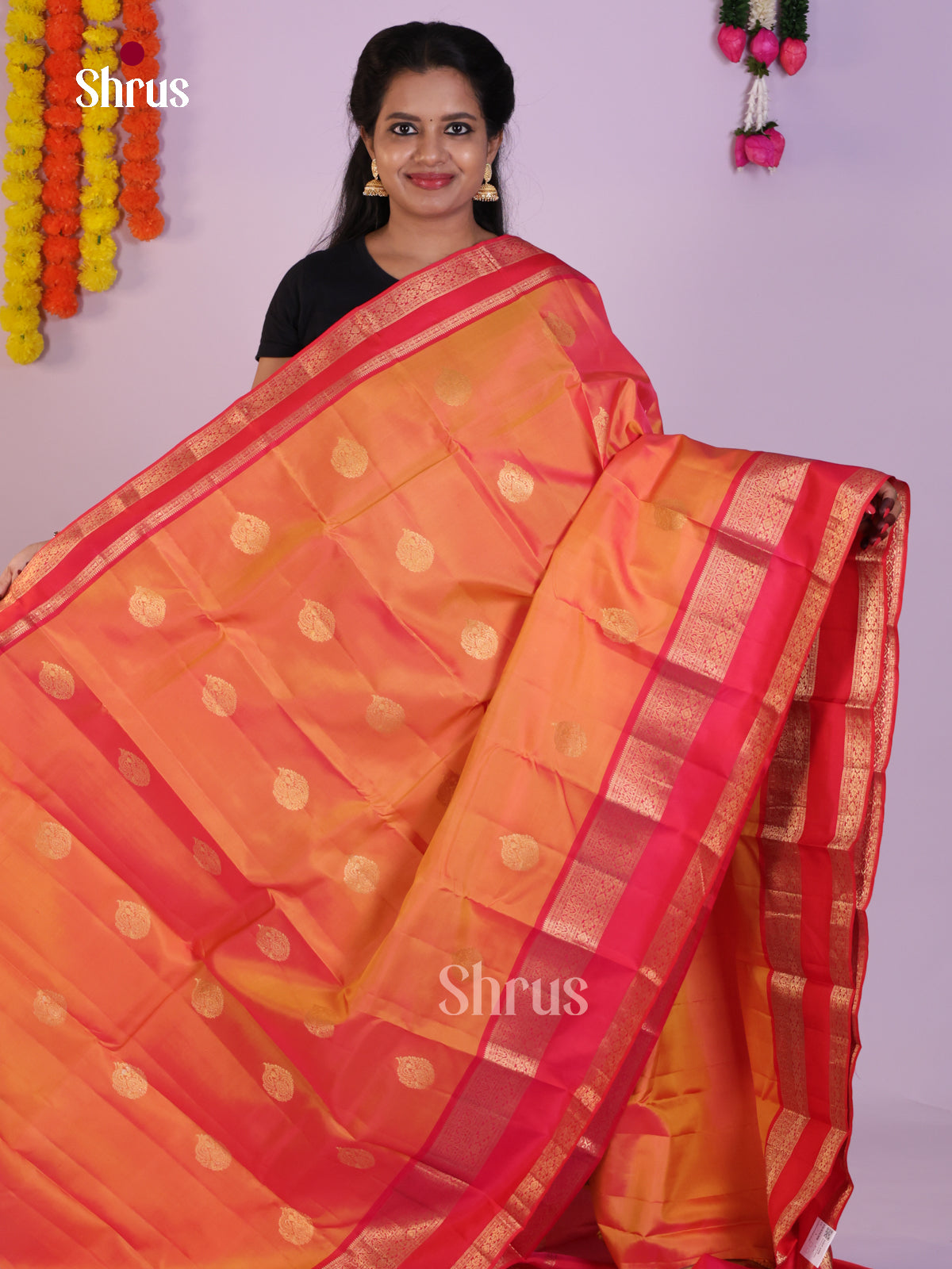 DLS16304 - Kanchipuram Butta design Saree