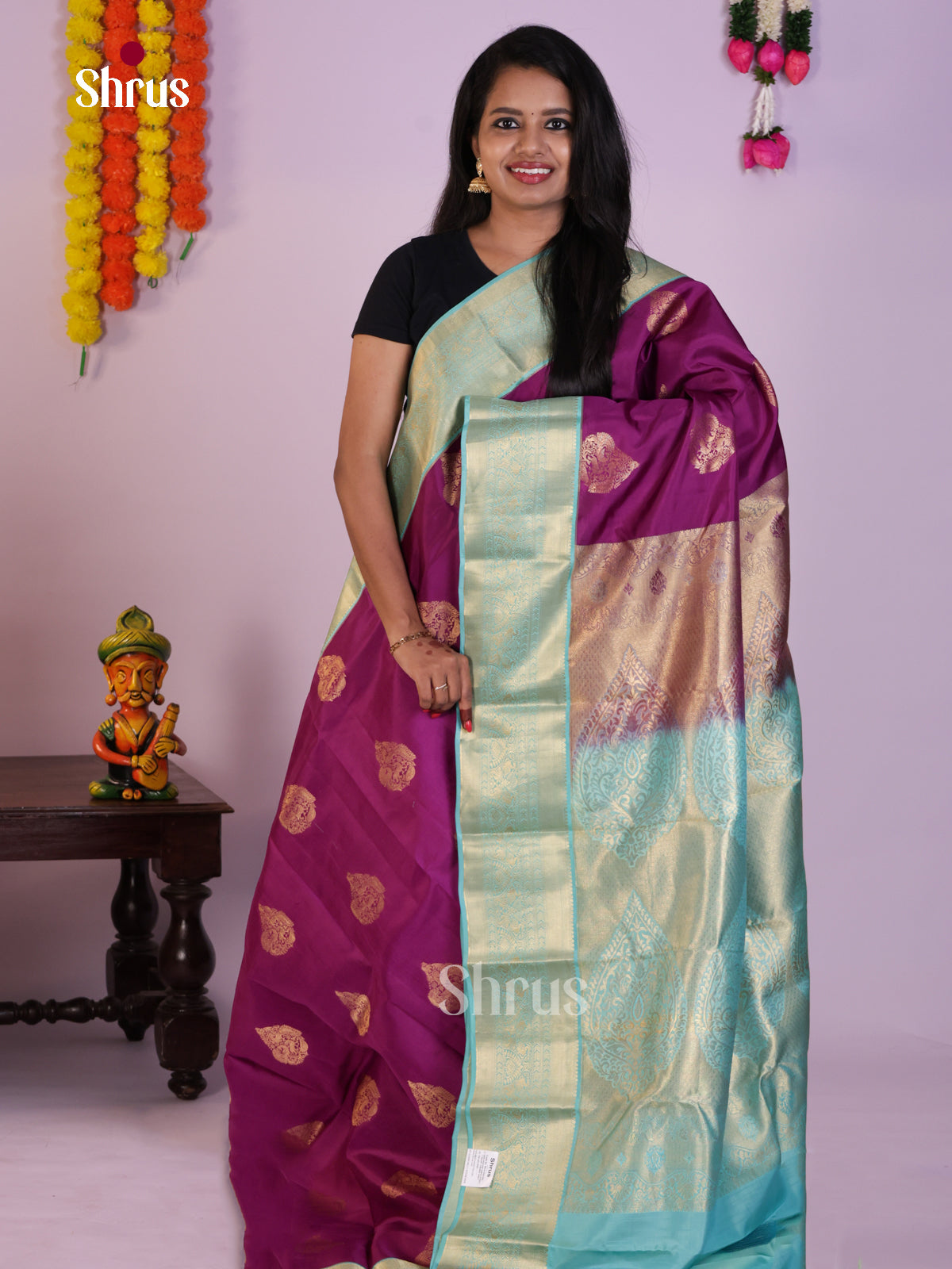 DLS16316 - Kanchipuram Korvai Butta Saree