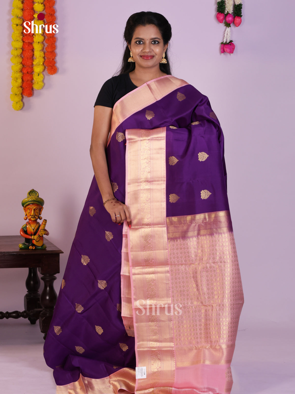 DLS16317 - Kanchipuram Korvai Butta Saree - Shop on Shrus.com