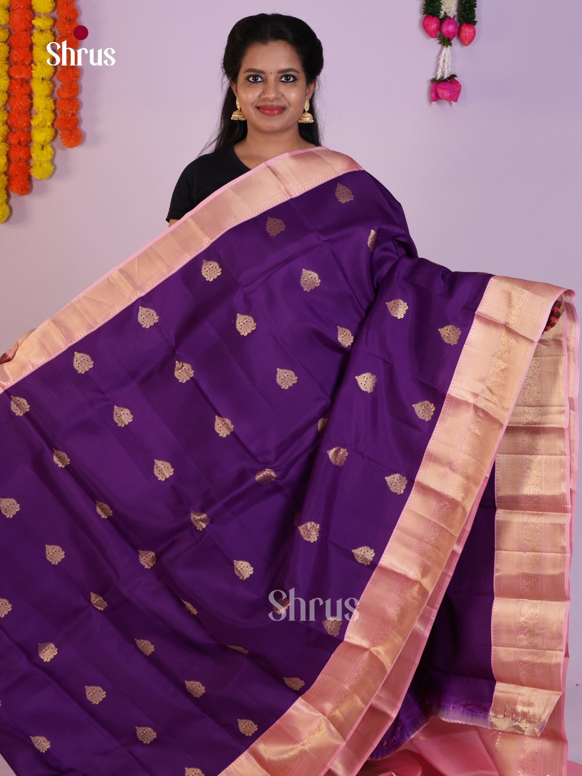 DLS16317 - Kanchipuram Korvai Butta Saree - Shop on Shrus.com
