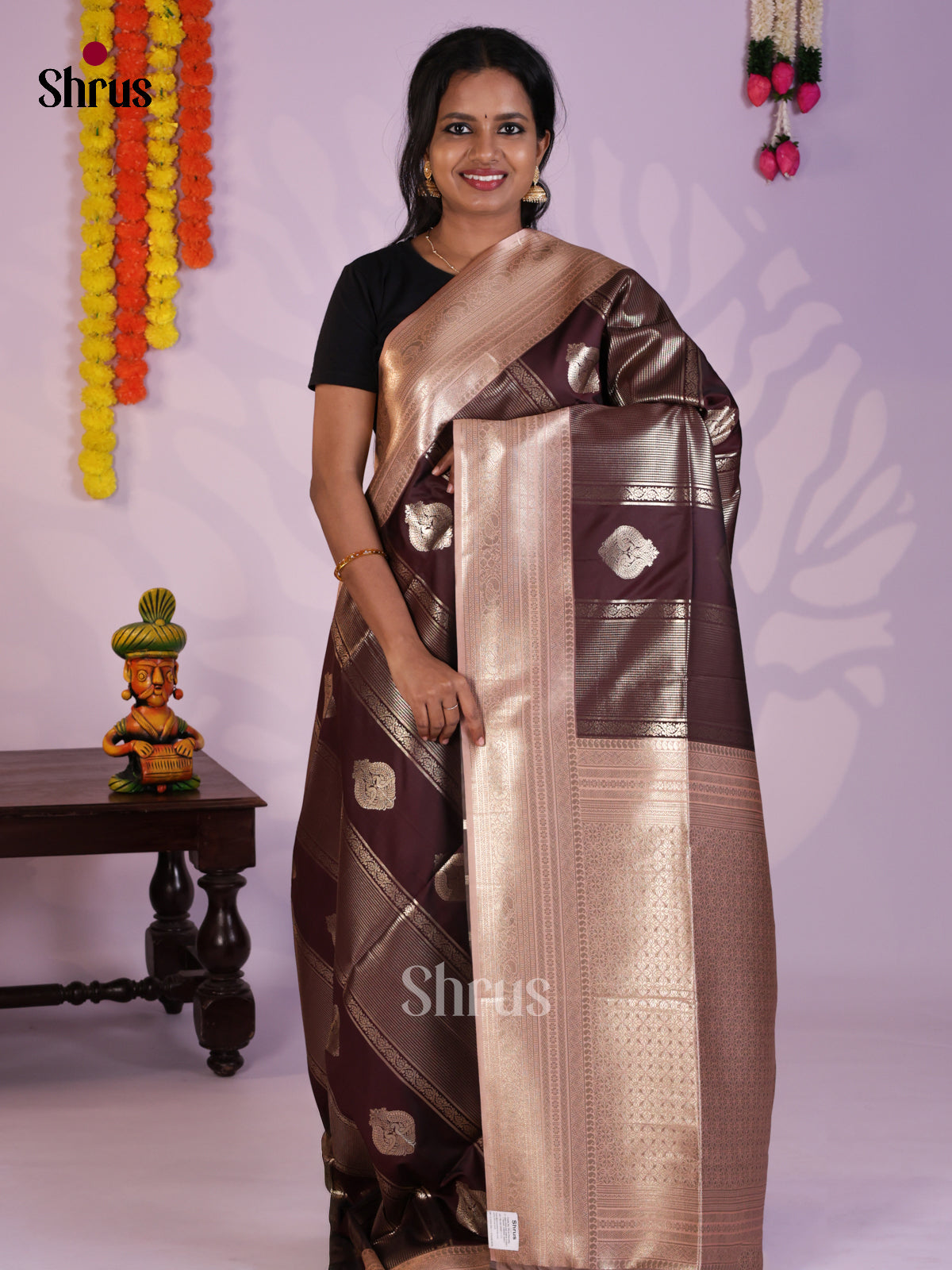 DLS18002 - Semi Softsilk Saree - Shop on Shrus.com