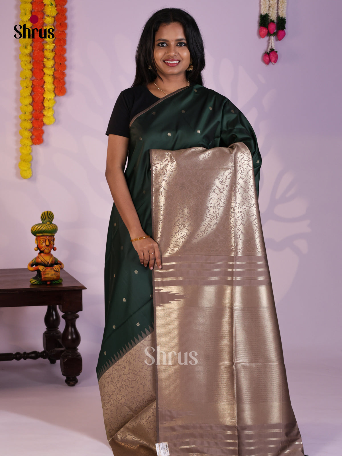 DLS18013 - Semi Softsilk Saree - Shop on Shrus.com