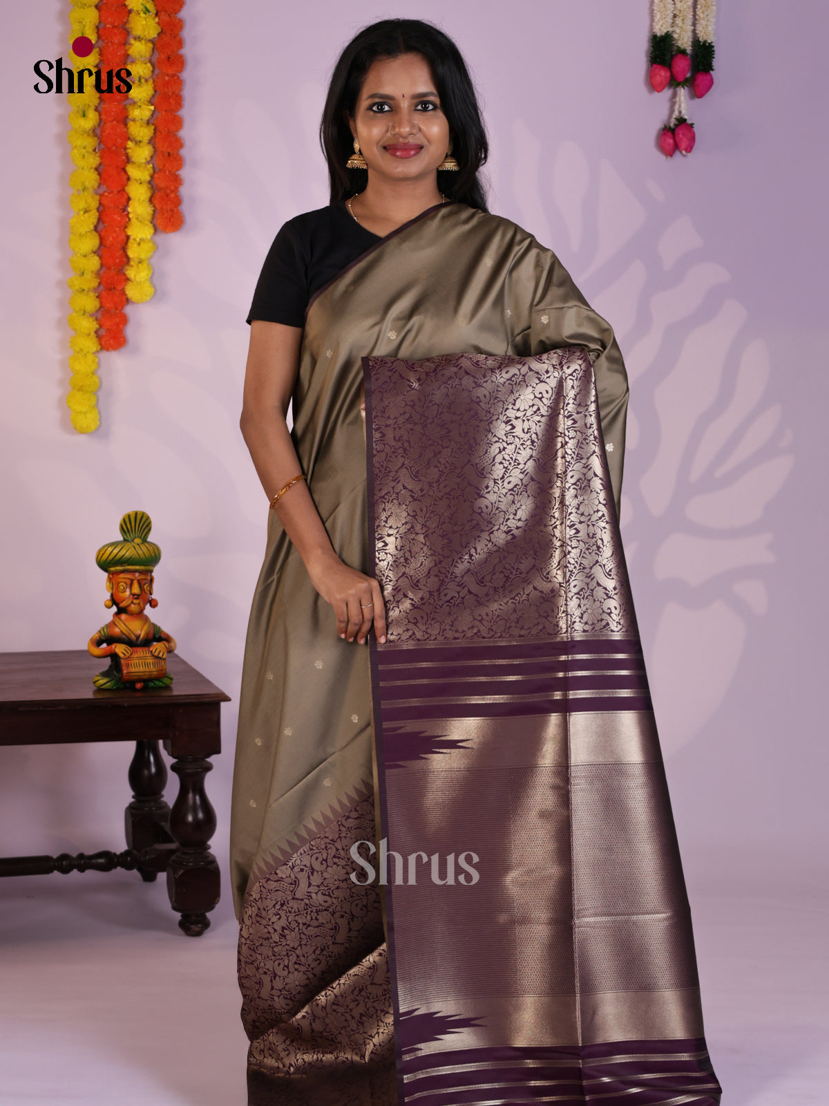 DLS18016 - Semi Softsilk Saree - Shop on Shrus.com