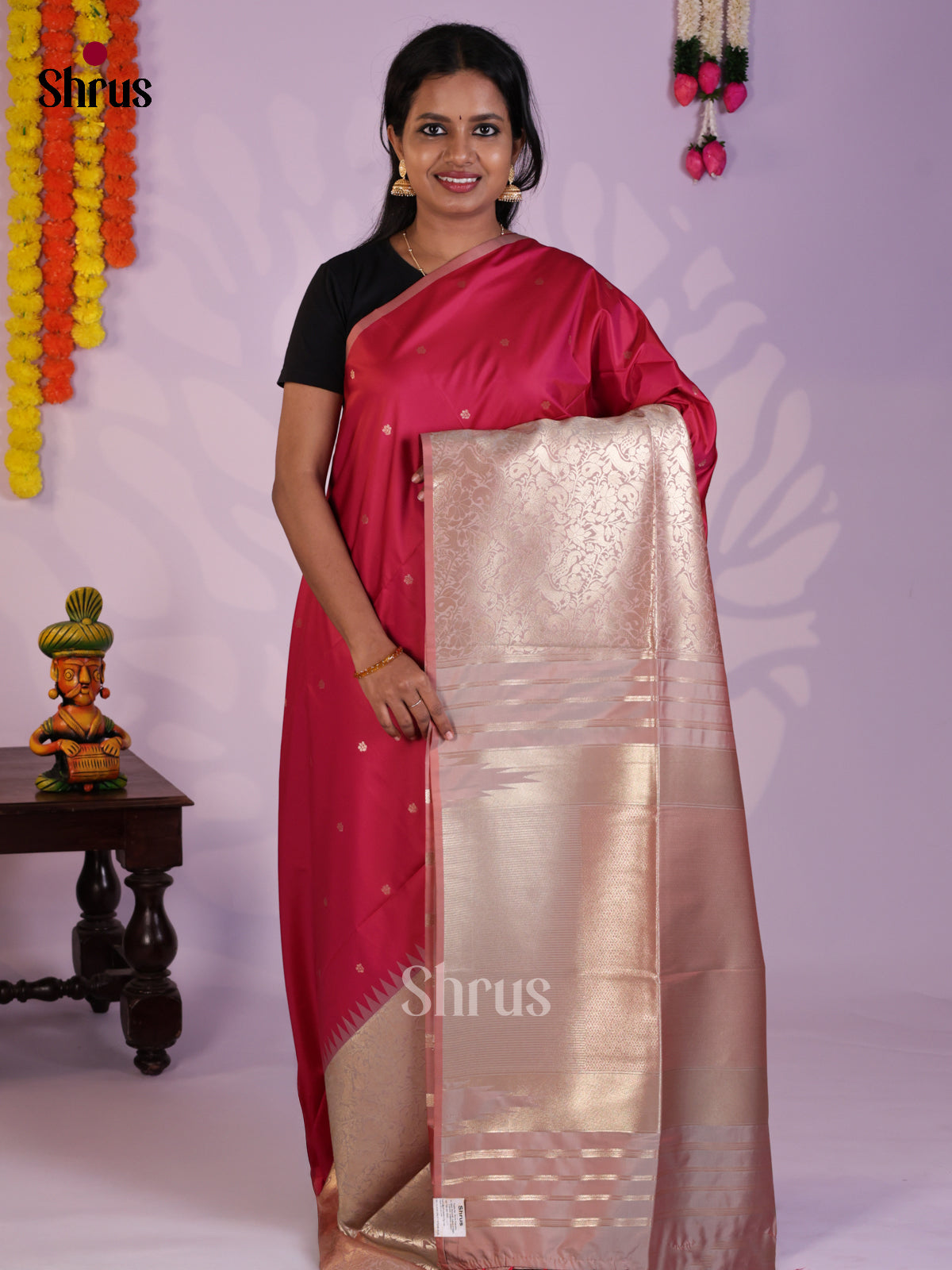DLS18019 - Semi Softsilk Saree - Shop on Shrus.com