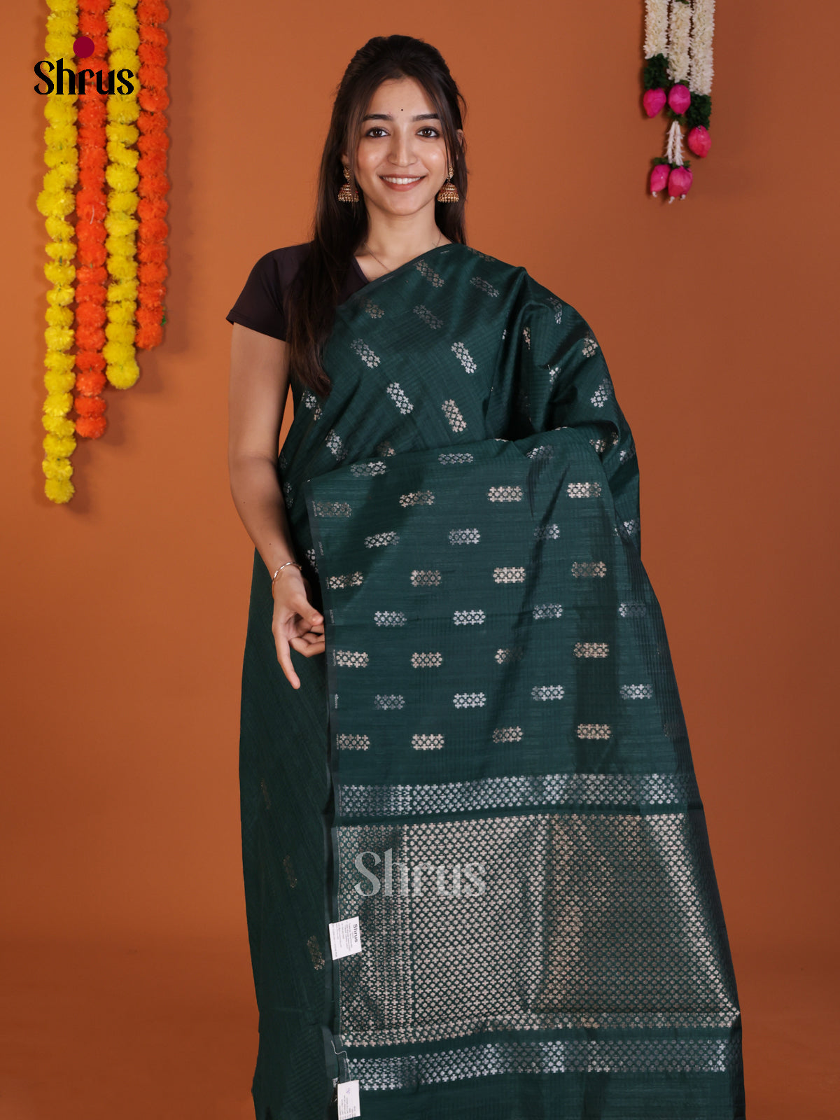 DLS18075 - Semi Jute Saree - Shop on Shrus.com