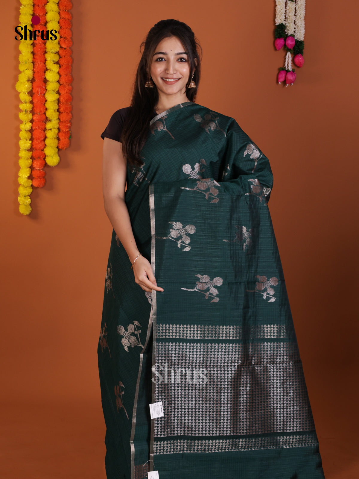 DLS18091 - Semi Jute Saree - Shop on Shrus.com