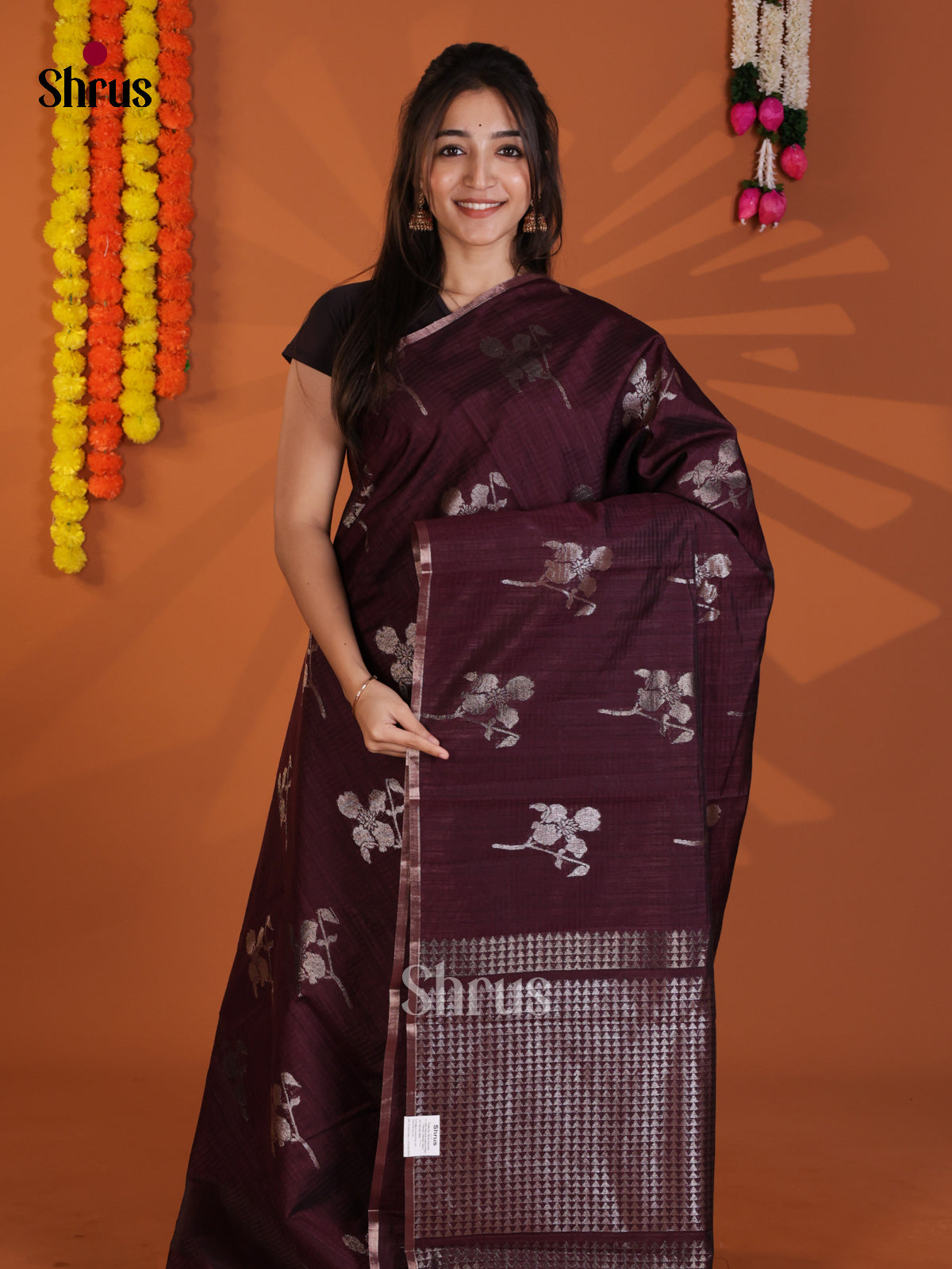 DLS18094 - Semi Jute Saree - Shop on Shrus.com