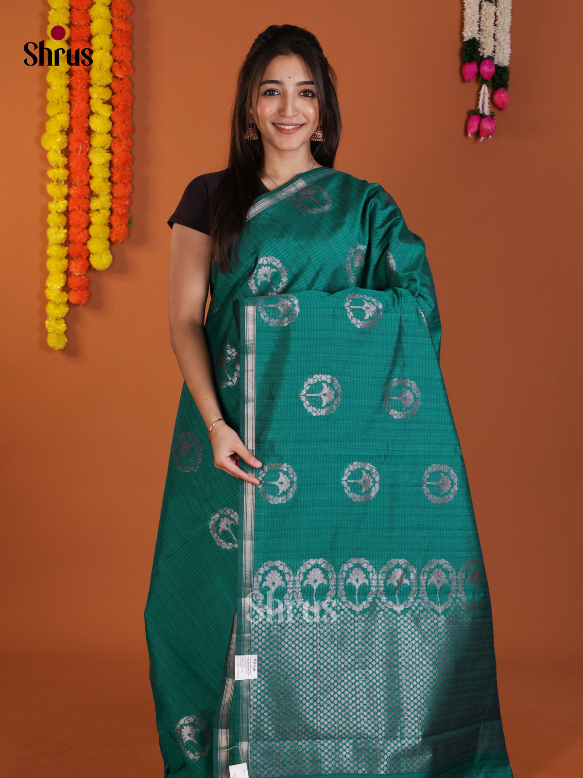 DLS18100 - Semi Jute Saree - Shop on Shrus.com