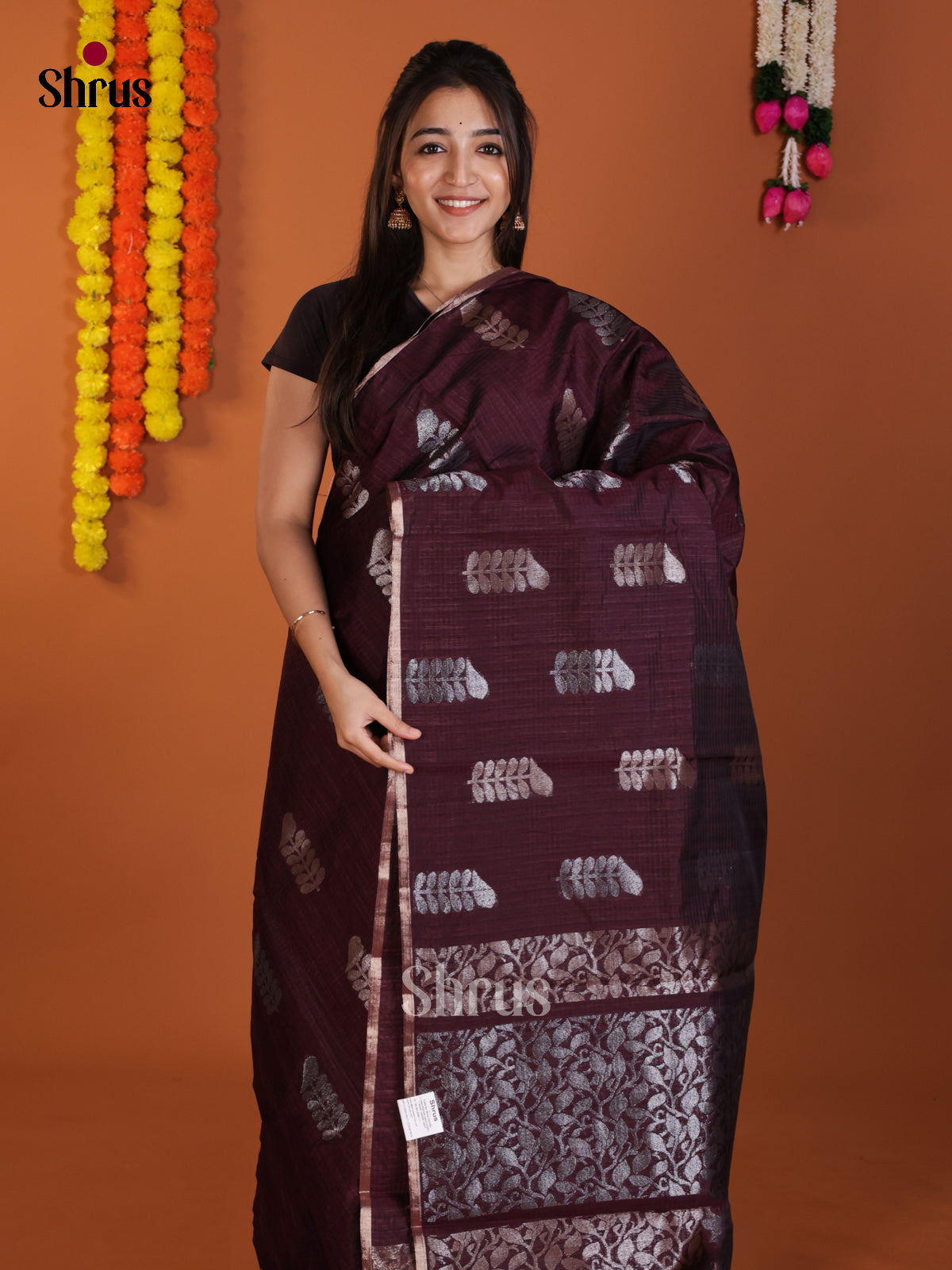 DLS18120 - Semi Jute Saree - Shop on Shrus.com