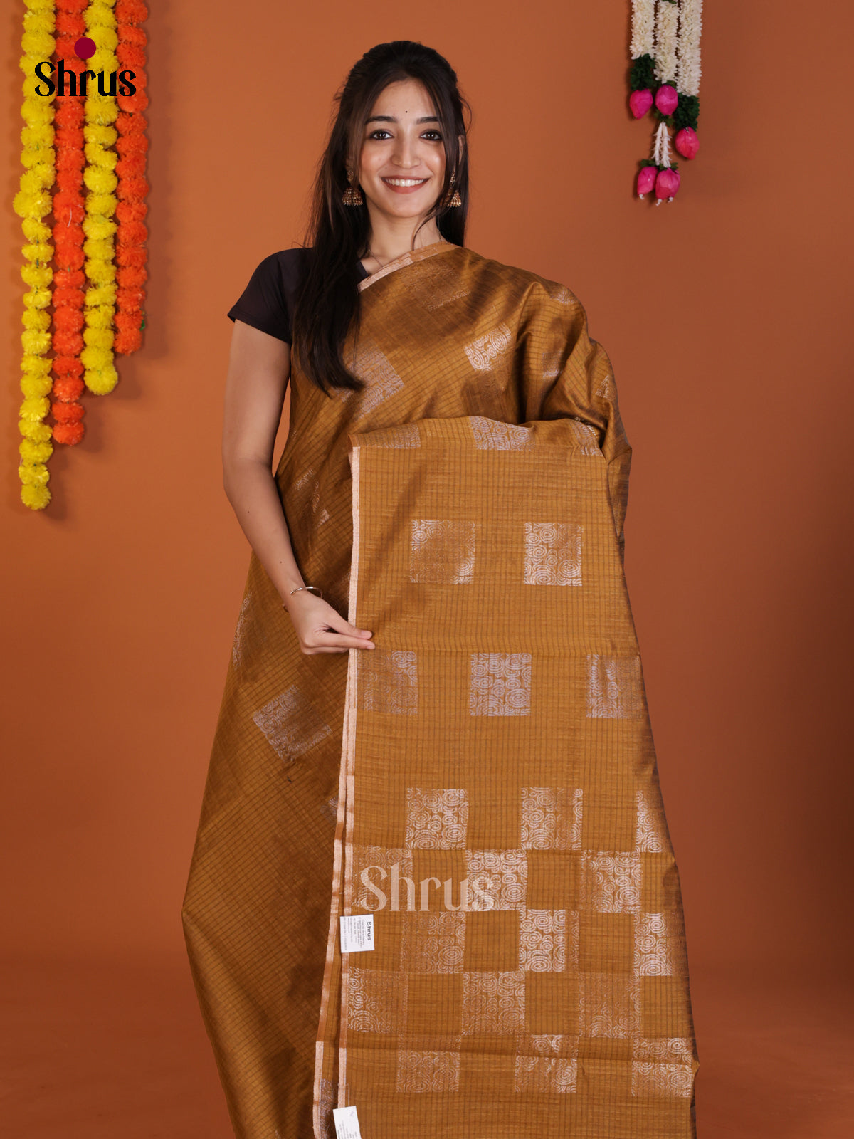 DLS19013 - Semi Jute Saree - Shop on Shrus.com