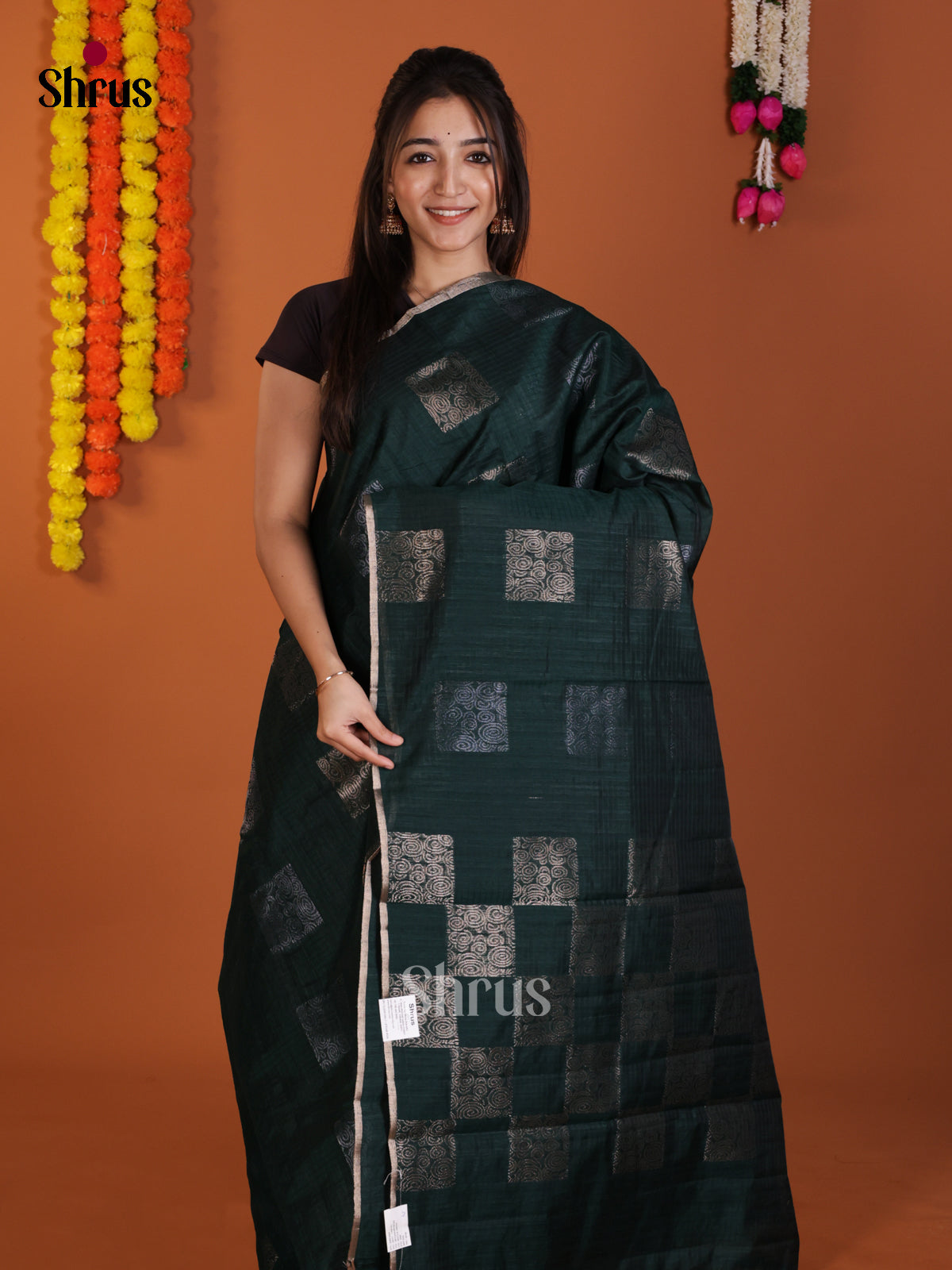 DLS19014 - Semi Jute Saree - Shop on Shrus.com