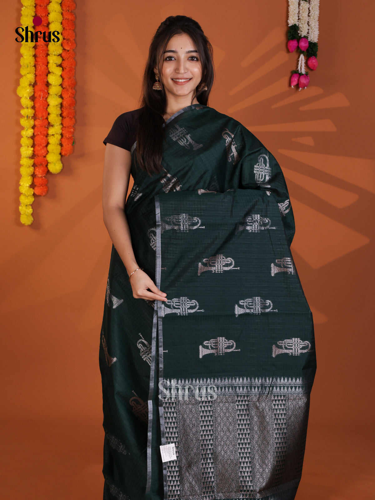 DLS19021 - Semi Jute Saree - Shop on Shrus.com
