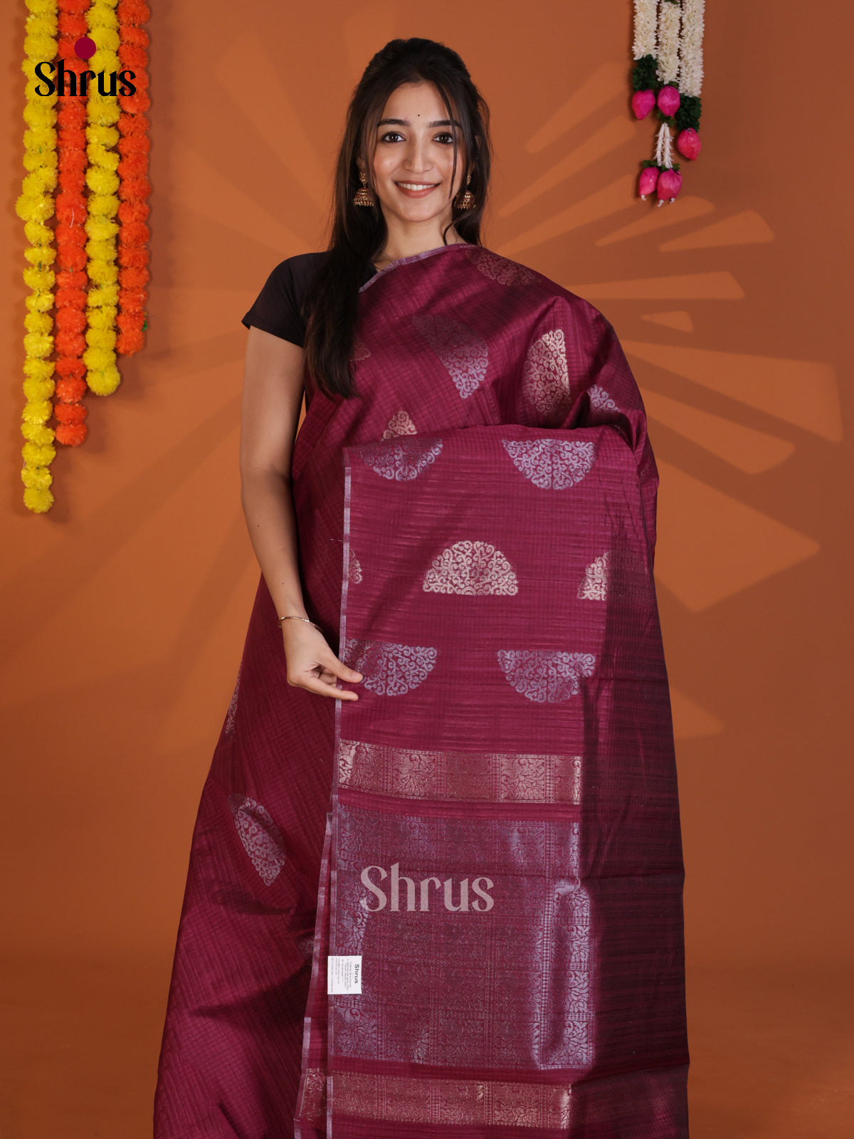 DLS19030 - Semi Jute Saree - Shop on Shrus.com