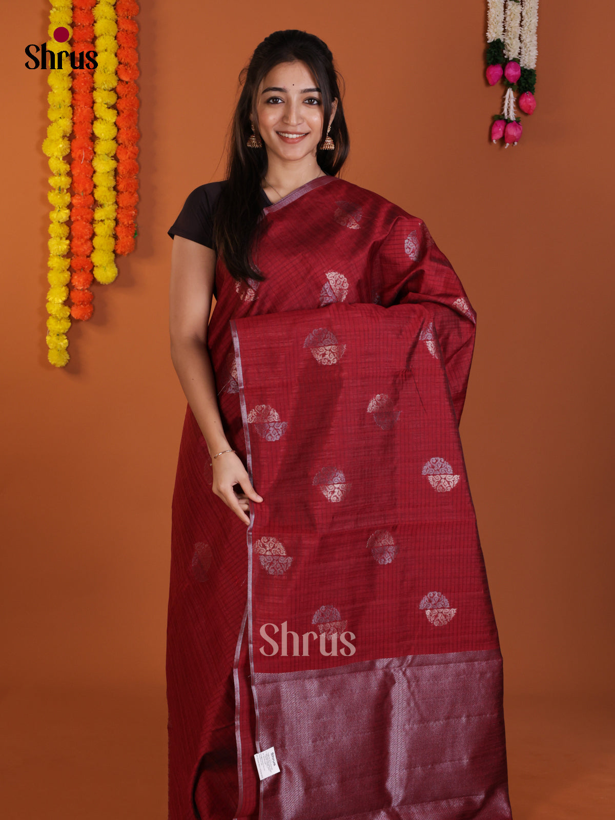DLS19044 - Semi Jute Saree - Shop on Shrus.com