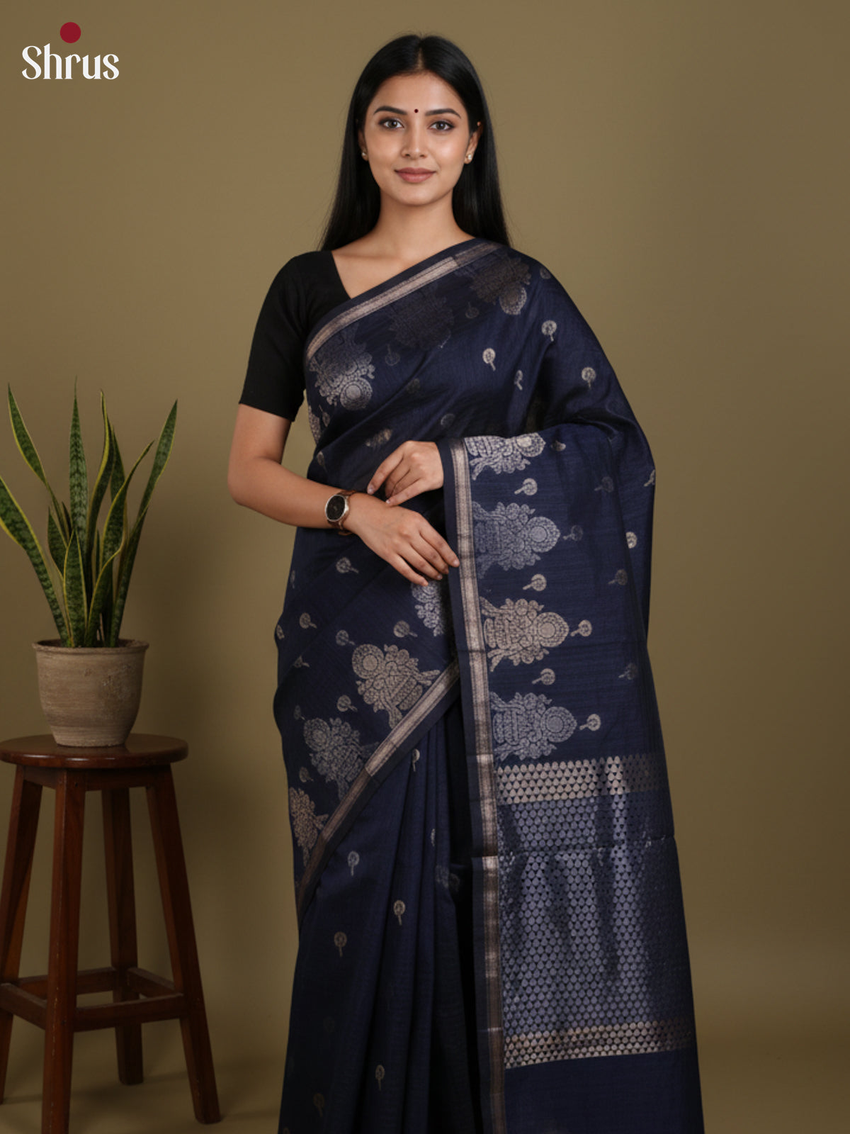 DLS19128 - Semi Jute Saree - Shop on Shrus.com