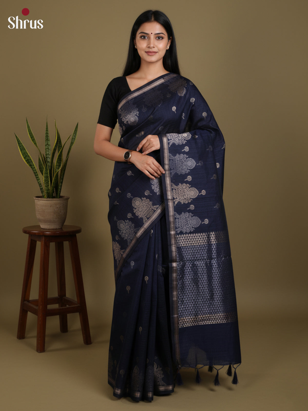 DLS19128 - Semi Jute Saree - Shop on Shrus.com