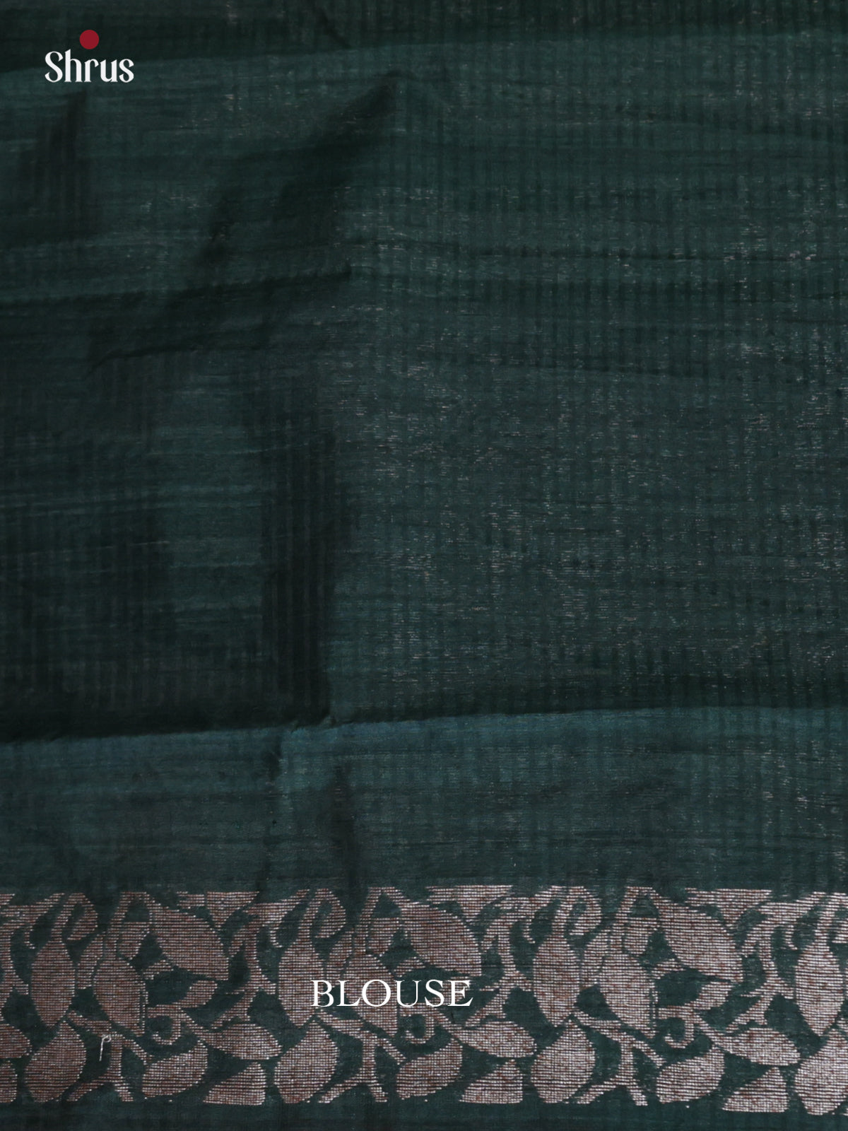 Dark Green  - Semi Jute Saree- DLS19134 - Shop on Shrus.com