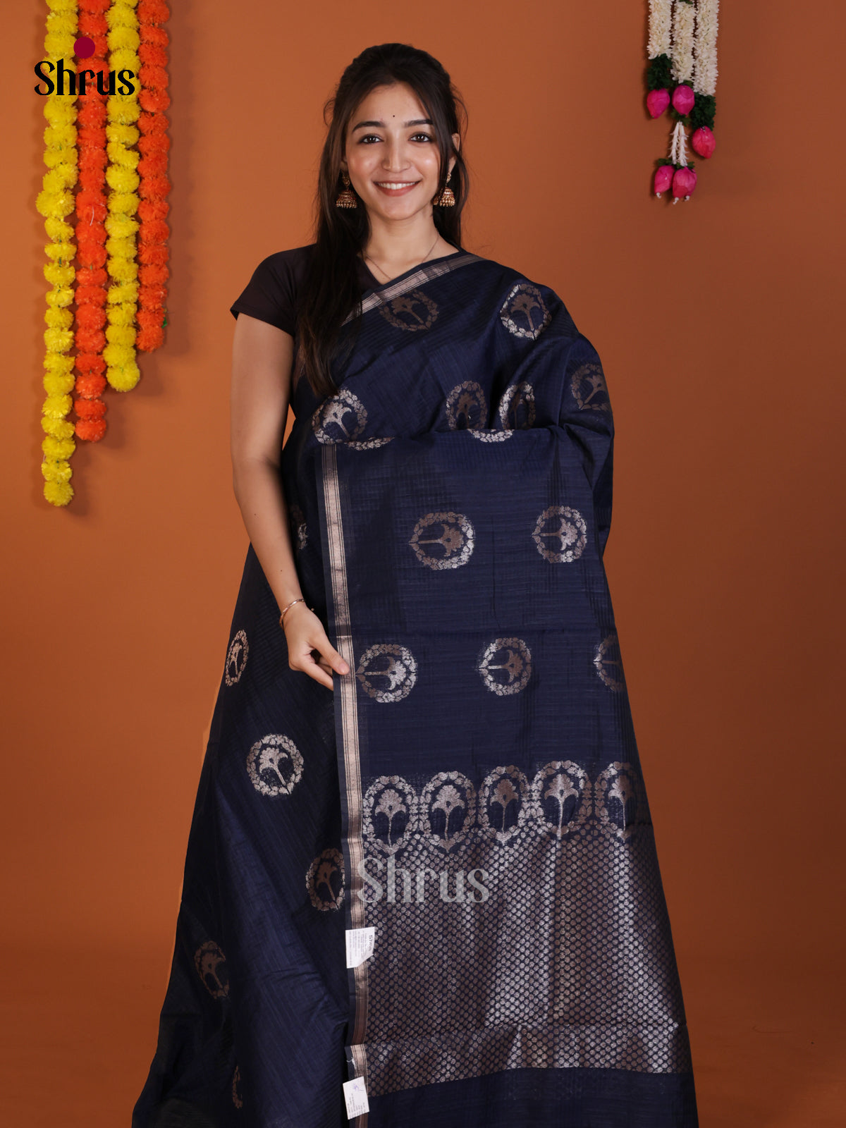 DLS19136 - Semi Jute Saree - Shop on Shrus.com