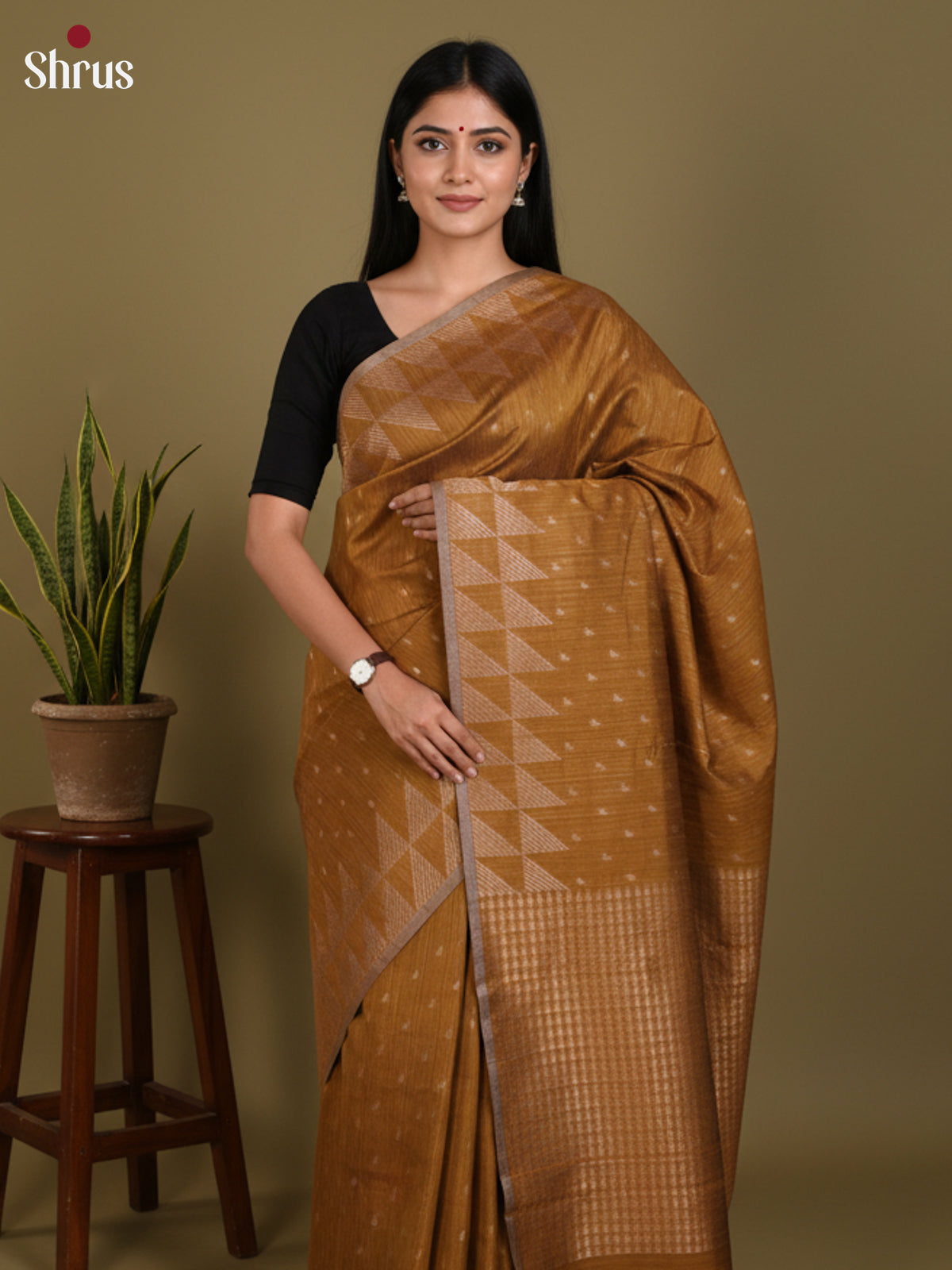 DLS19138 - Semi Jute Saree - Shop on Shrus.com