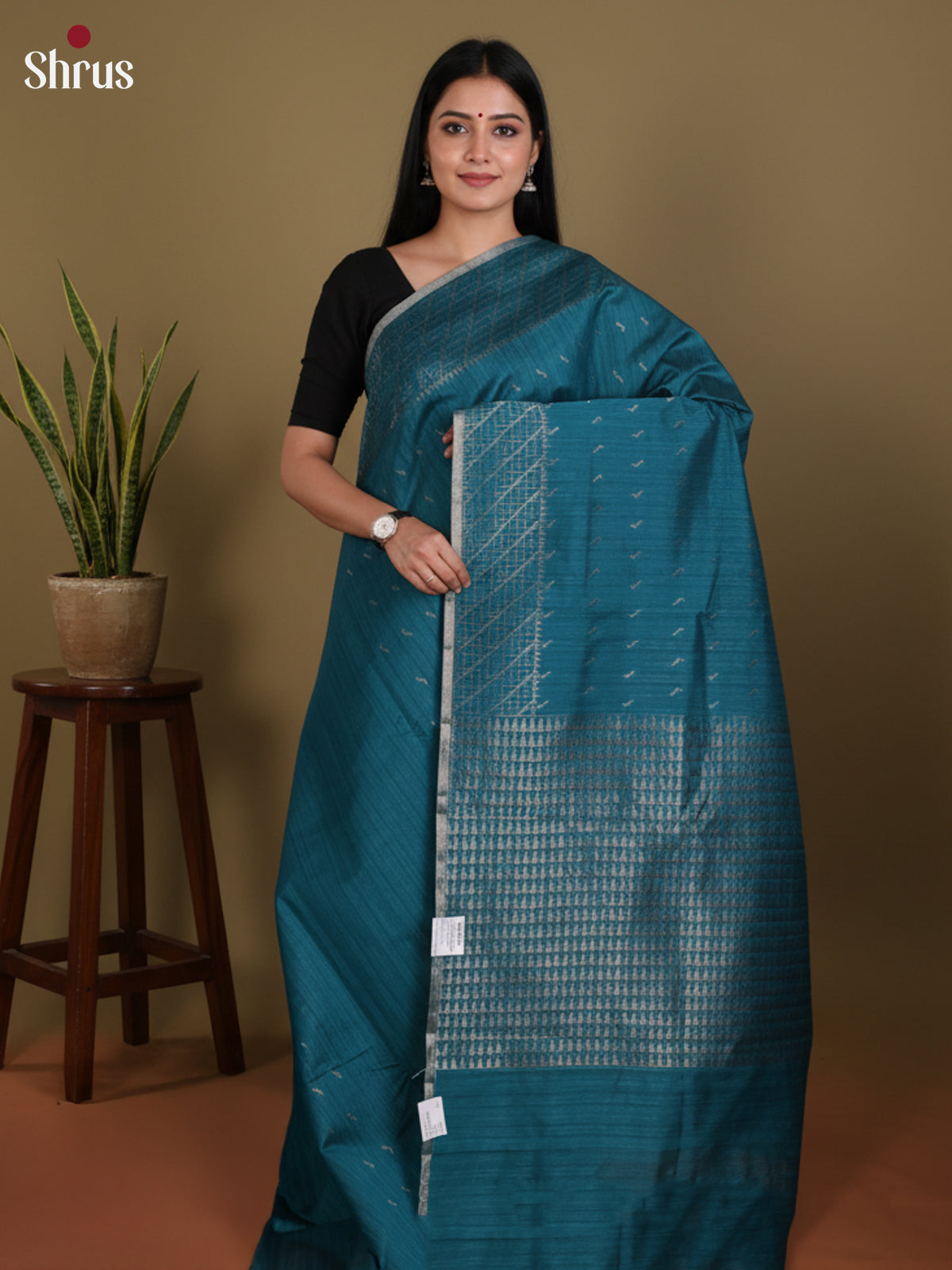 DLS19142 - Semi Jute Saree - Shop on Shrus.com