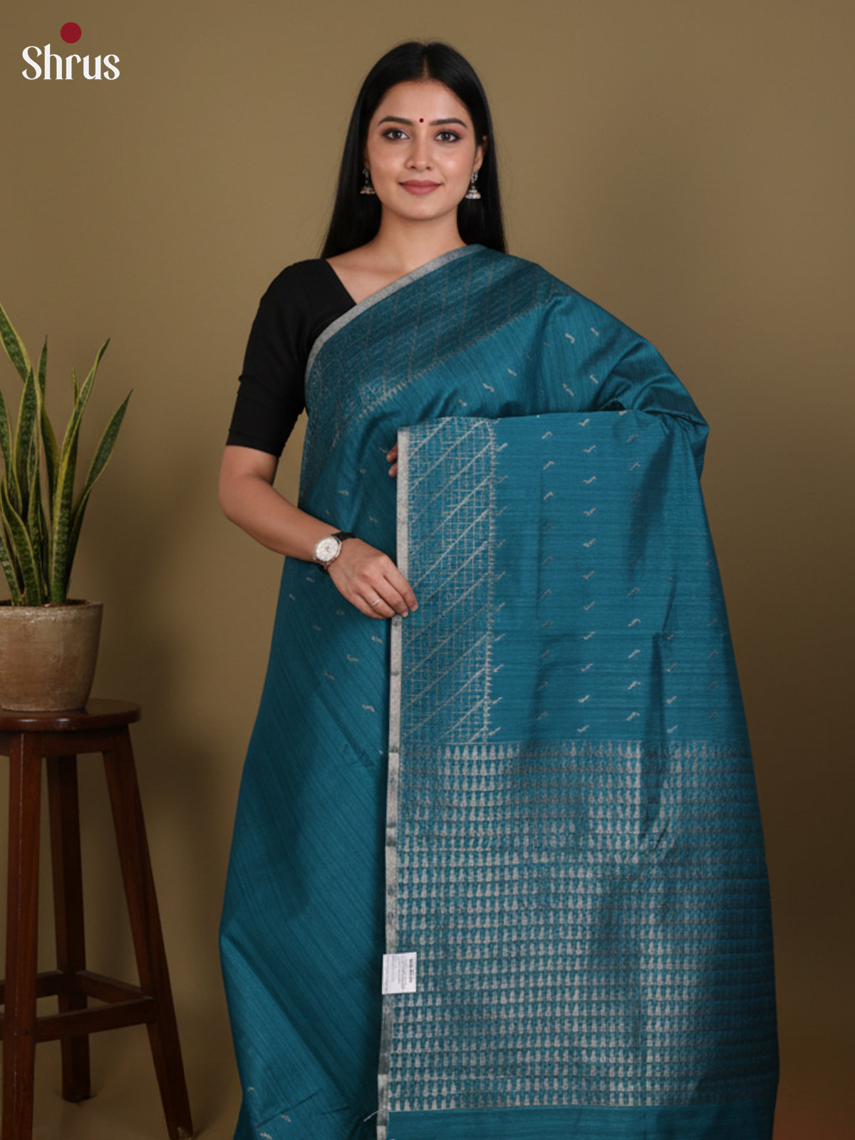 DLS19142 - Semi Jute Saree - Shop on Shrus.com