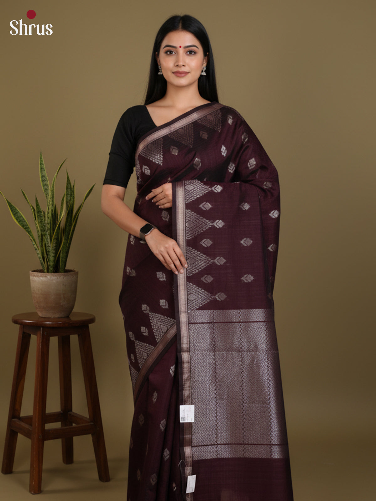 DLS19148 - Semi Jute Saree - Shop on Shrus.com
