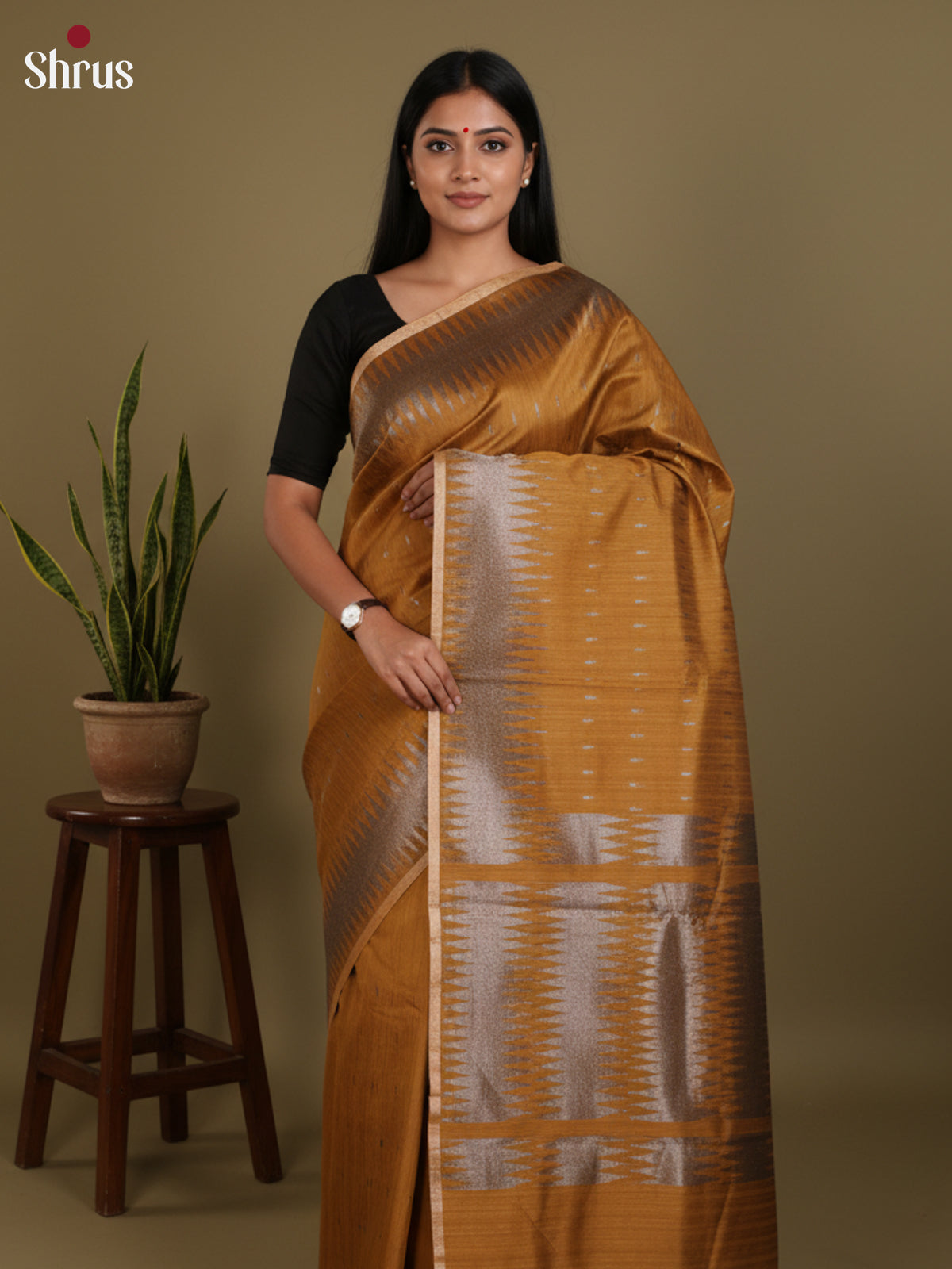 DLS19153 - Semi Jute Saree - Shop on Shrus.com