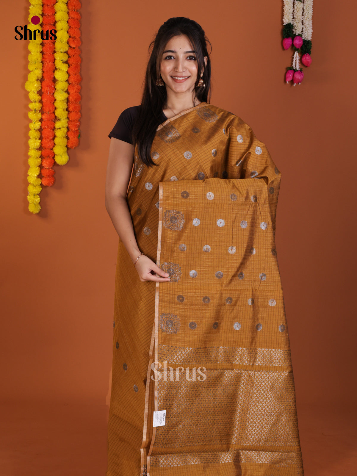 DLS19171 - Semi Jute Saree - Shop on Shrus.com