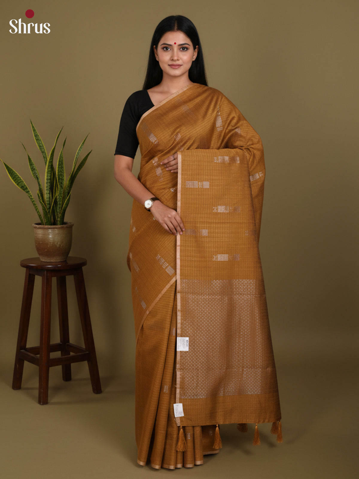DLS19178 - Semi Jute Saree - Shop on Shrus.com