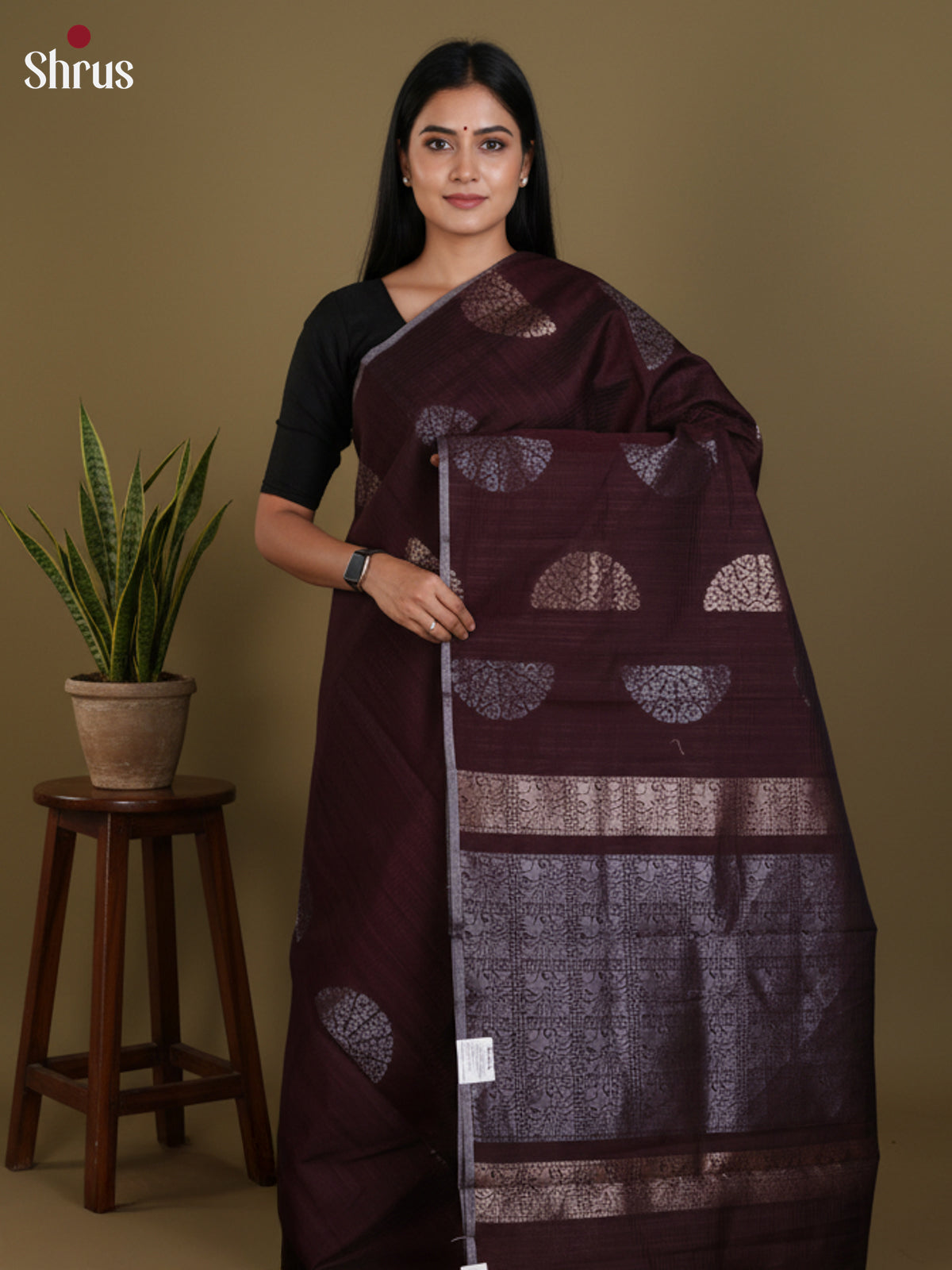 DLS19191 - Semi Jute Saree - Shop on Shrus.com