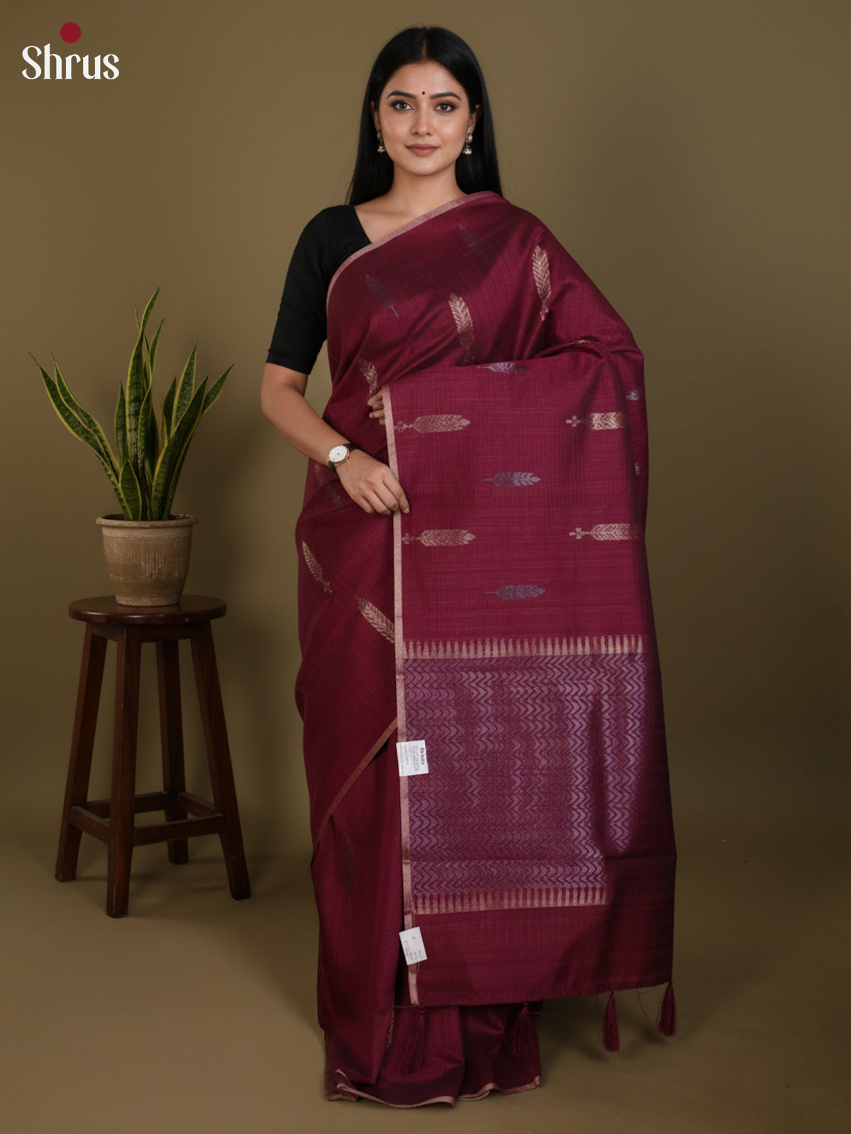 DLS19195 - Semi Jute Saree - Shop on Shrus.com