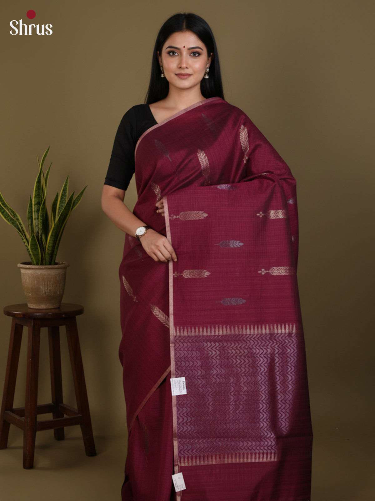DLS19195 - Semi Jute Saree - Shop on Shrus.com