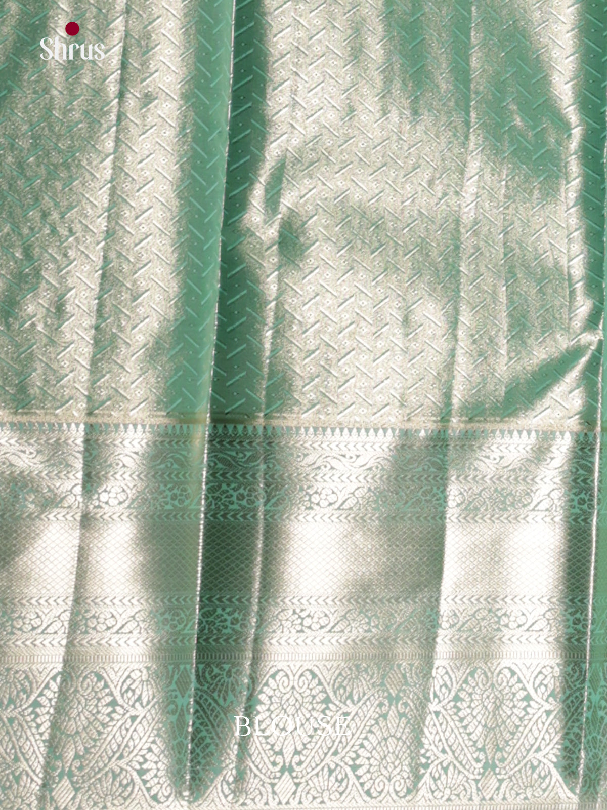 Pastel blue  - Kanchipuram-halfpure Saree- DLS19196 - Shop on Shrus.com