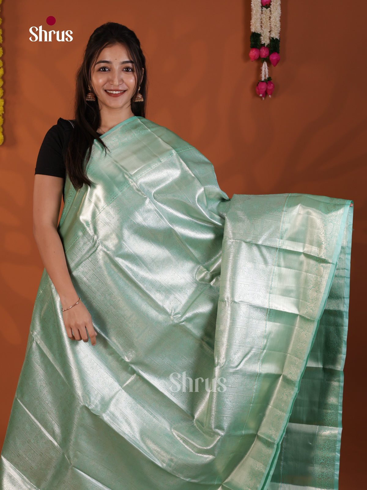 DLS19198 - Kanchipuram-halfpure Saree - Shop on Shrus.com