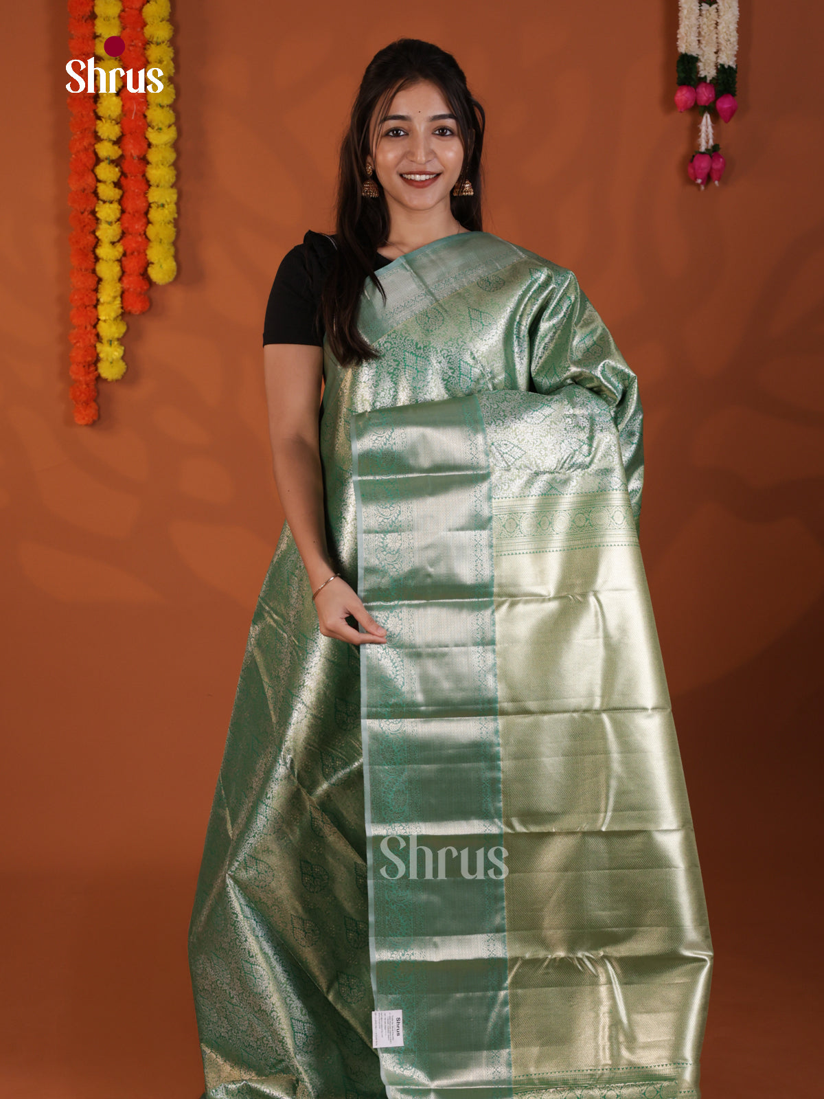 DLS19205 - Kanchipuram-halfpure Saree - Shop on Shrus.com