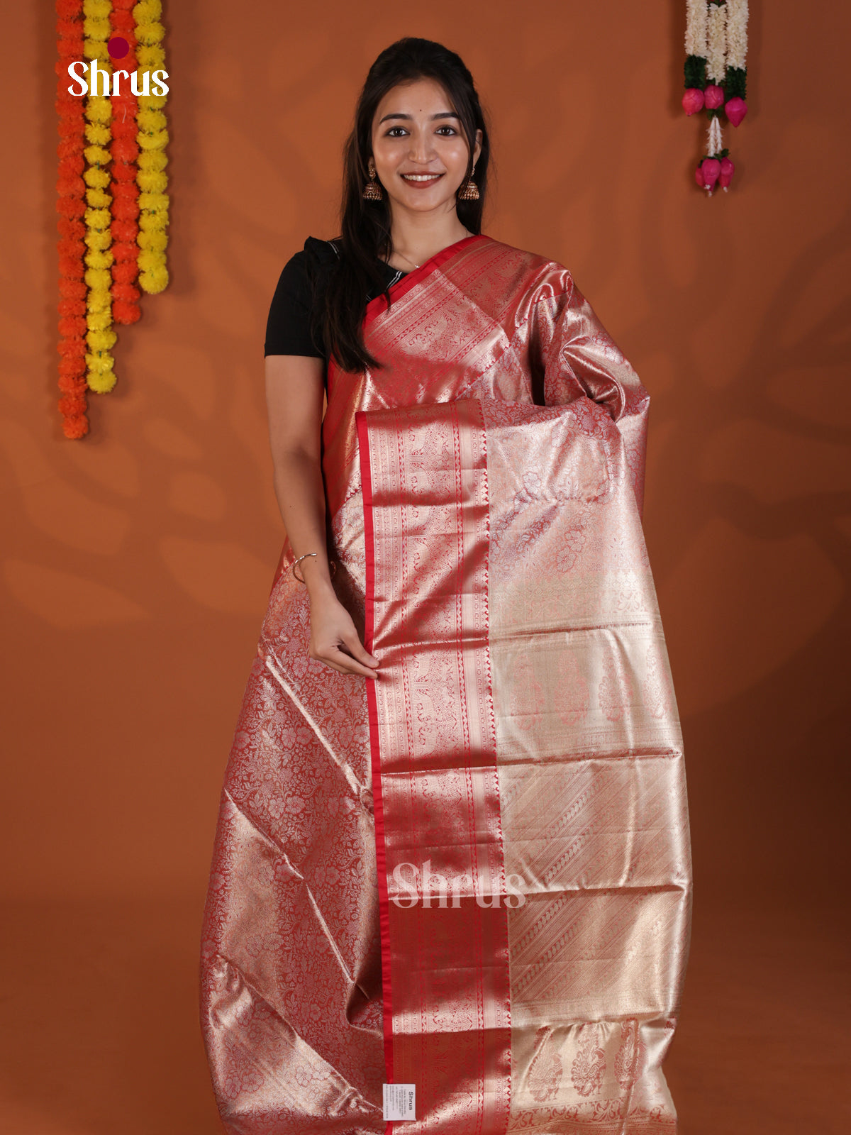DLS19207 - Kanchipuram-halfpure Saree - Shop on Shrus.com