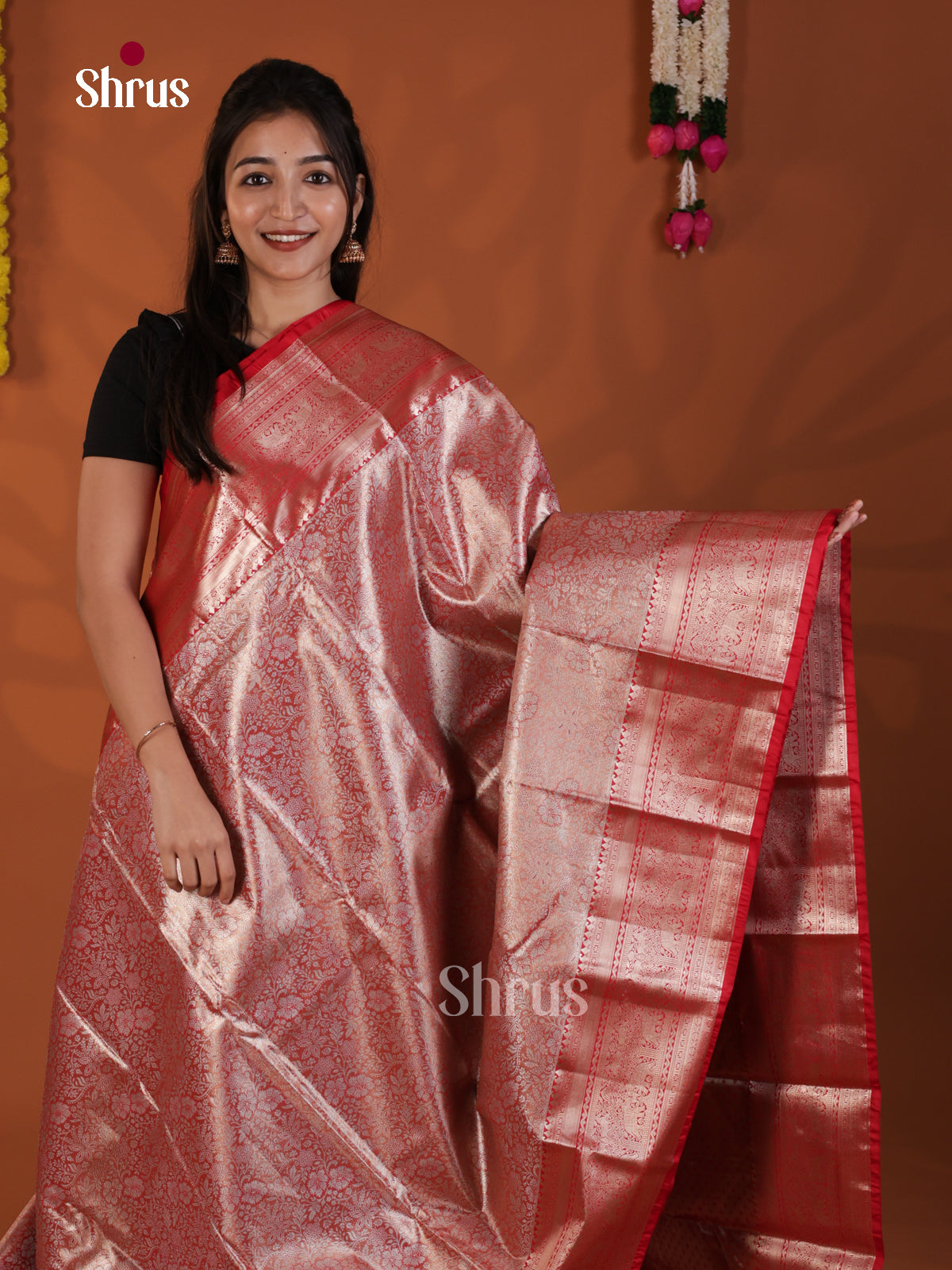 DLS19207 - Kanchipuram-halfpure Saree - Shop on Shrus.com