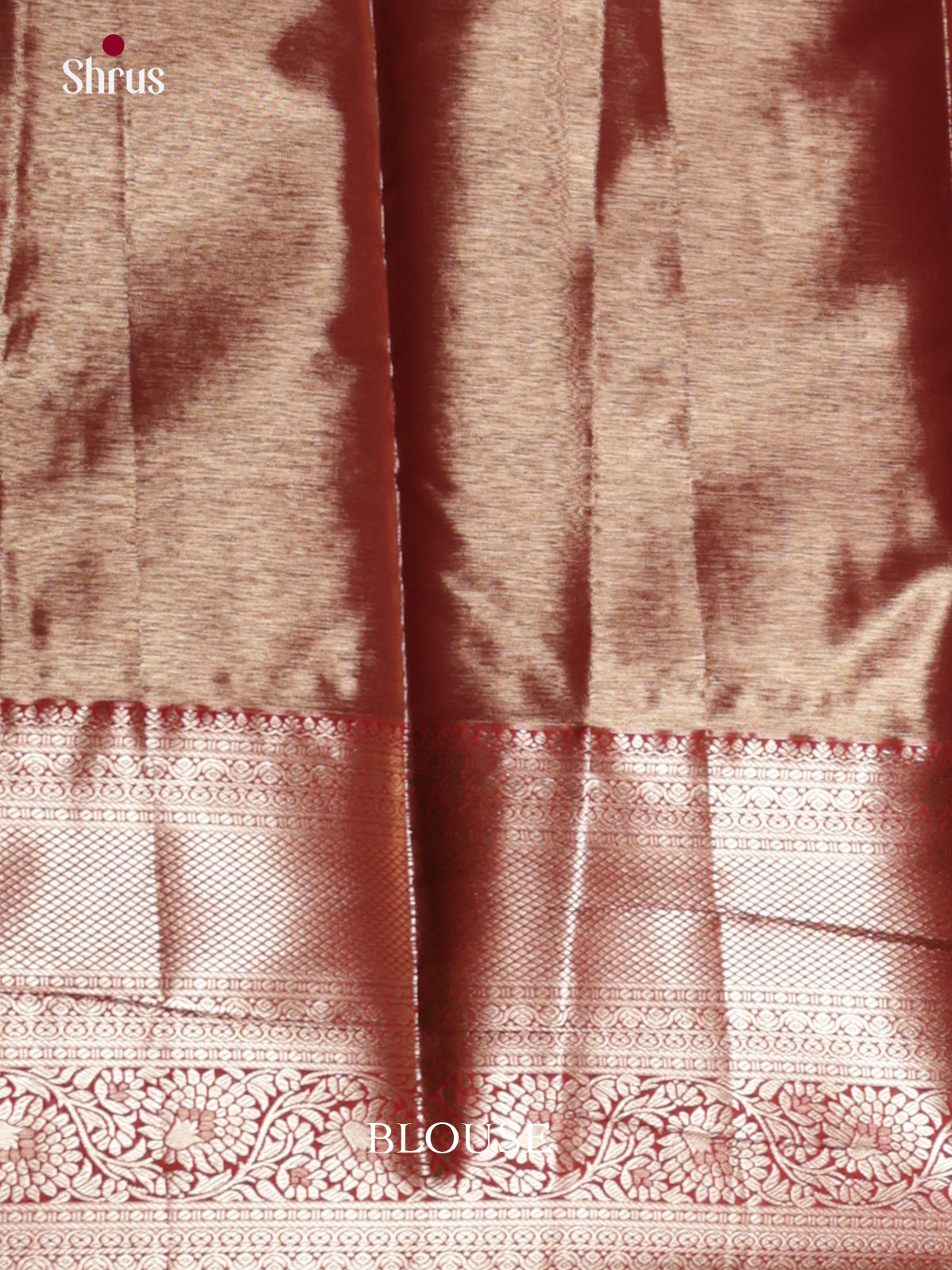 Goldish Red - Kanchipuram-halfpure Saree- DLS19209 - Shop on Shrus.com