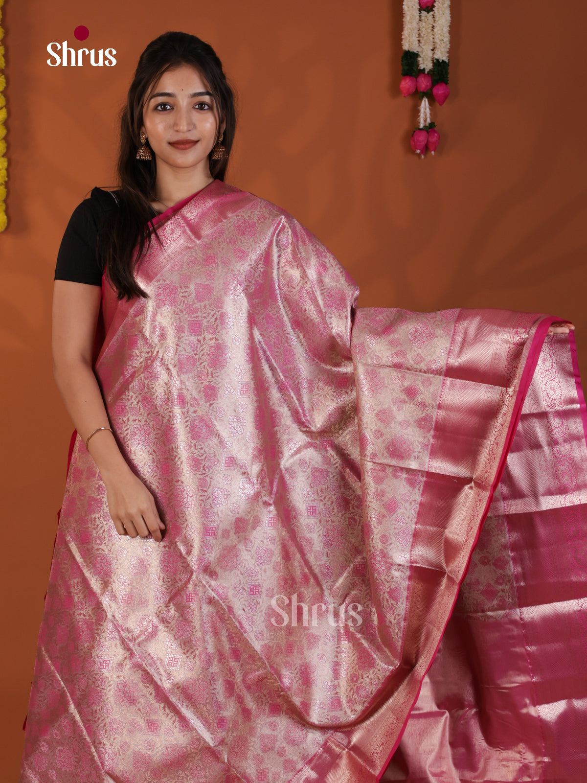 DLS19211 - Kanchipuram-halfpure Saree - Shop on Shrus.com