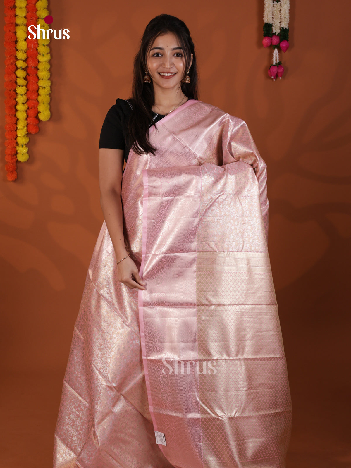 DLS19221 - Kanchipuram-halfpure Saree - Shop on Shrus.com