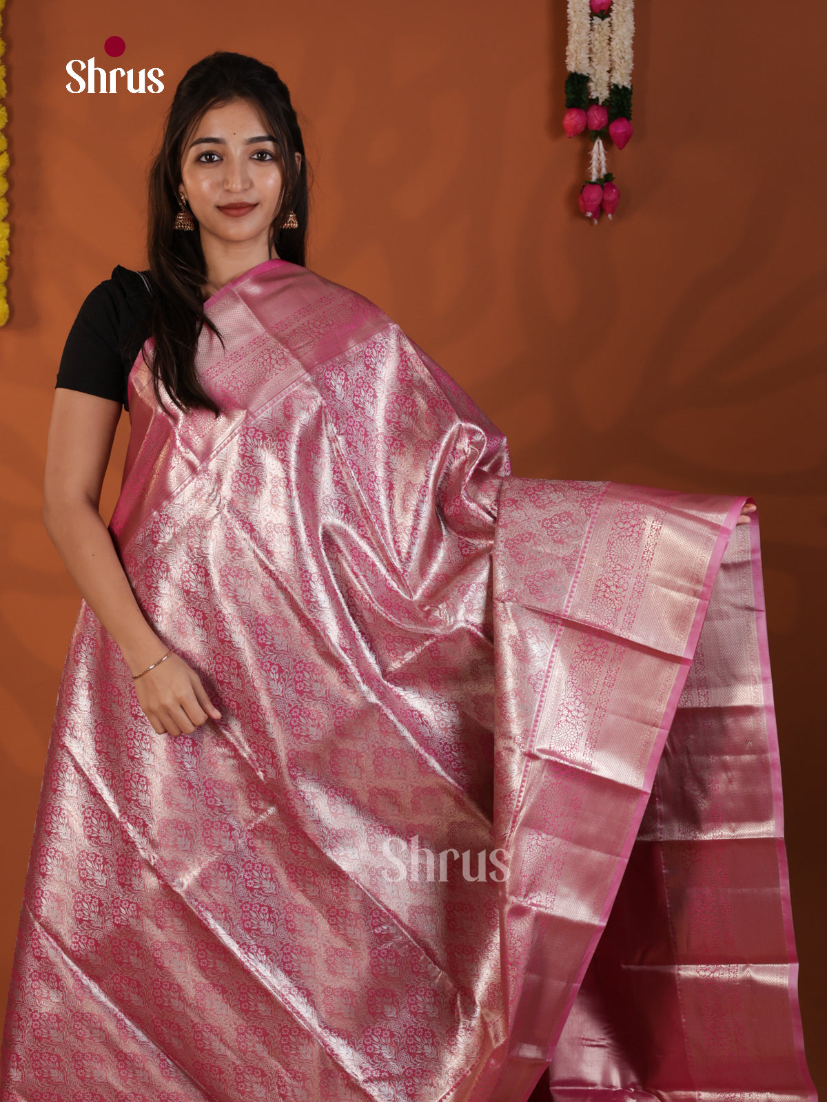 DLS19225 - Kanchipuram-halfpure Saree - Shop on Shrus.com
