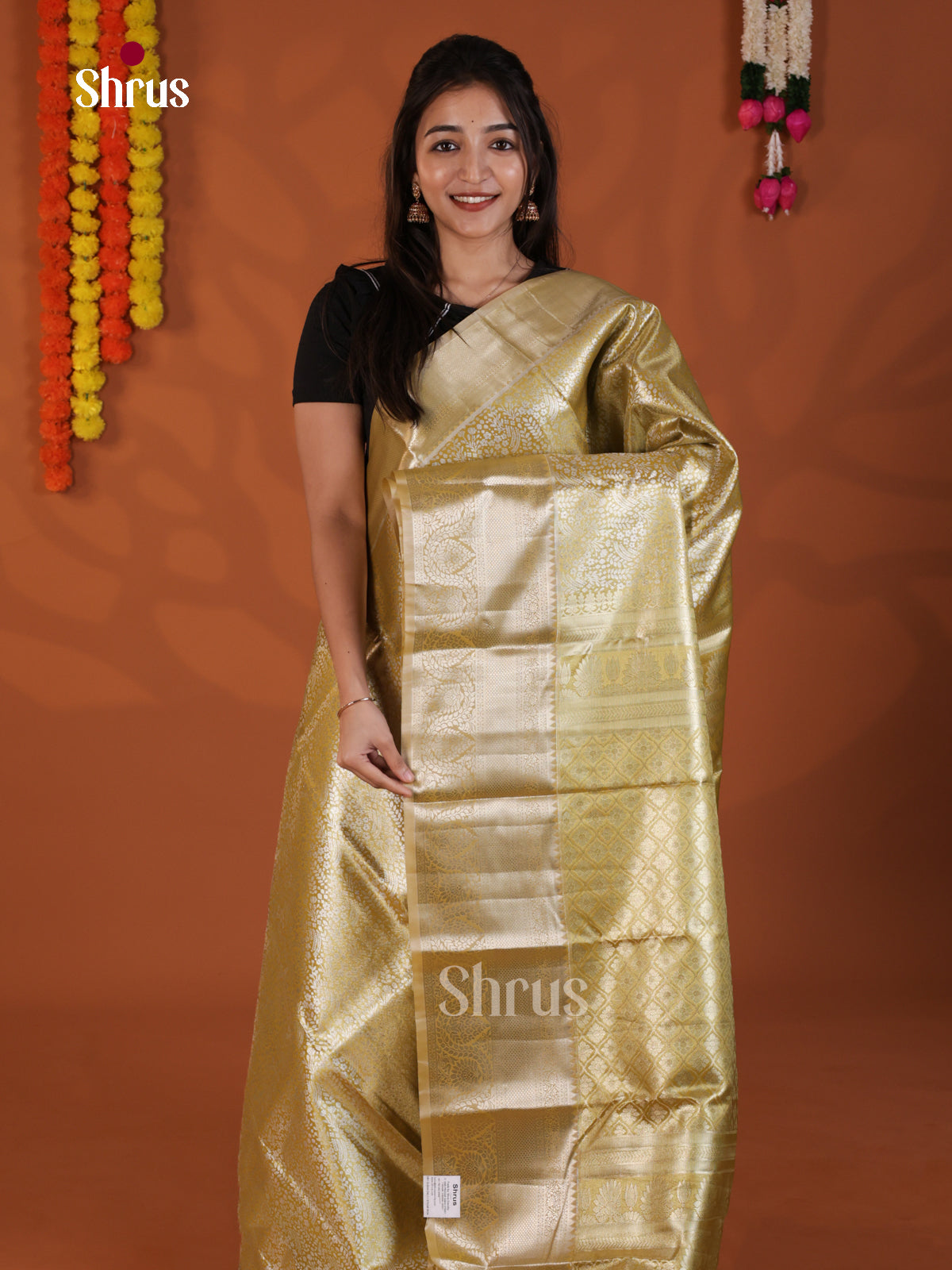 DLS19226 - Kanchipuram-halfpure Saree - Shop on Shrus.com