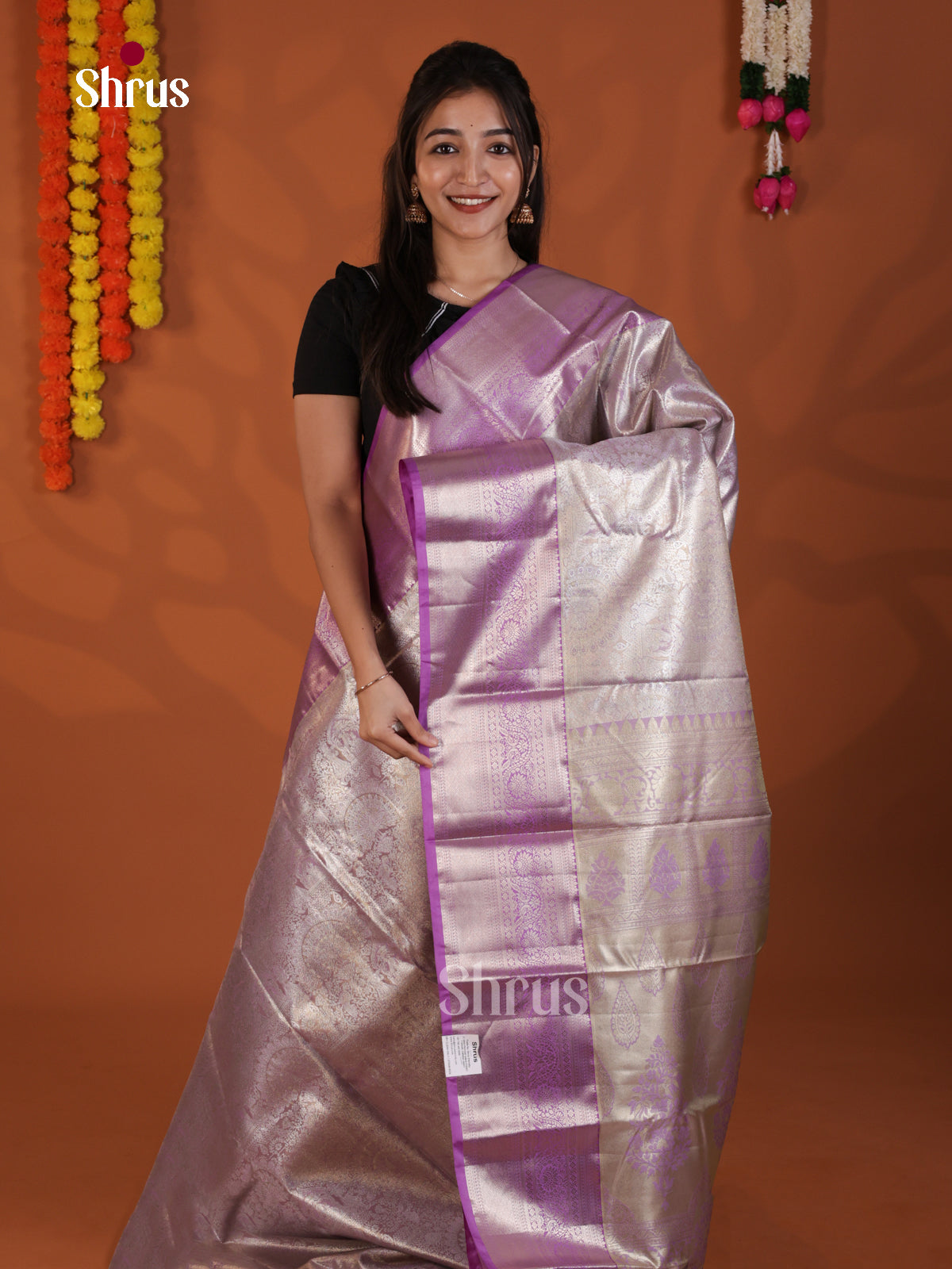 DLS19239 - Kanchipuram-halfpure Saree - Shop on Shrus.com