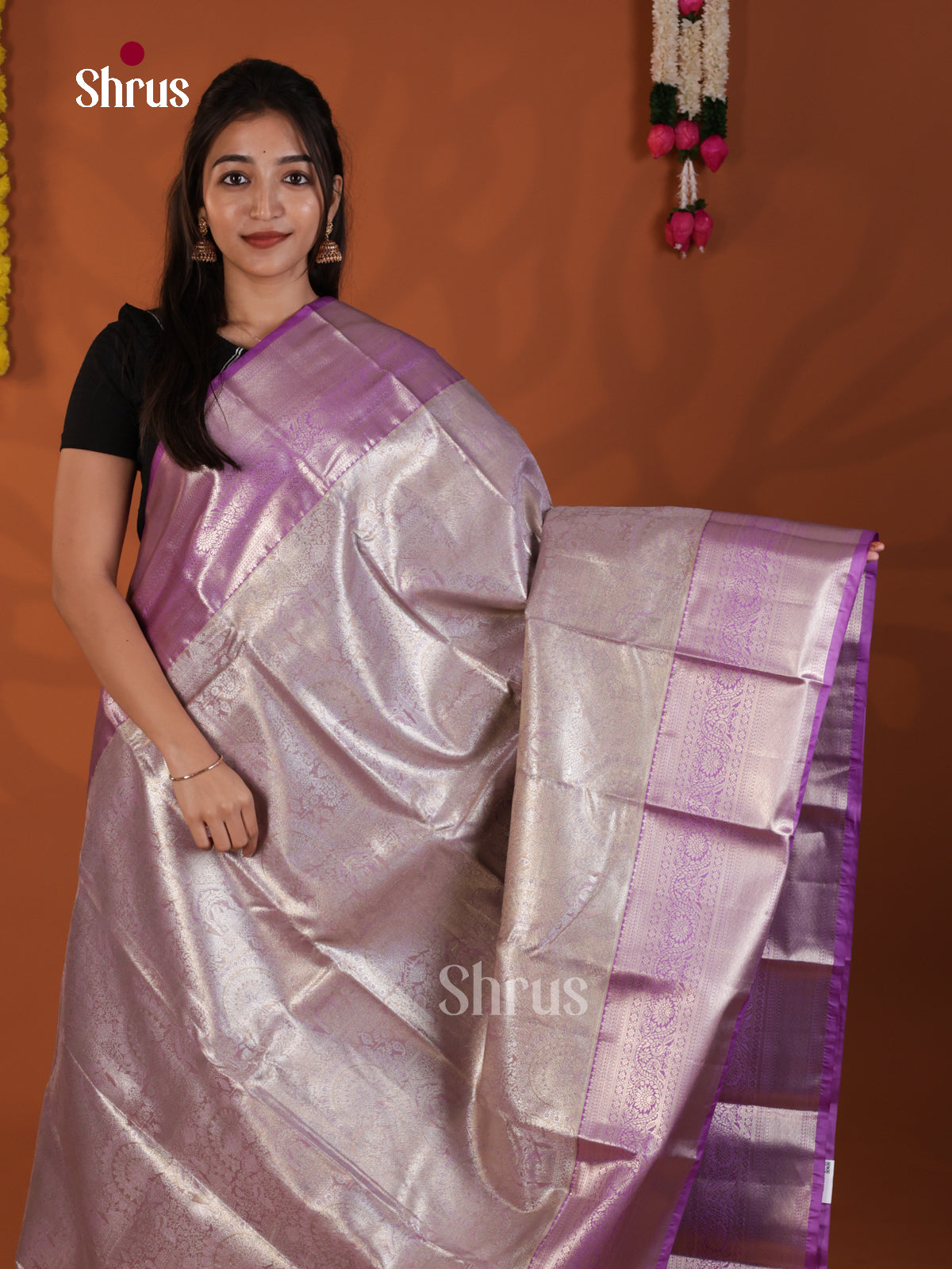 DLS19239 - Kanchipuram-halfpure Saree - Shop on Shrus.com