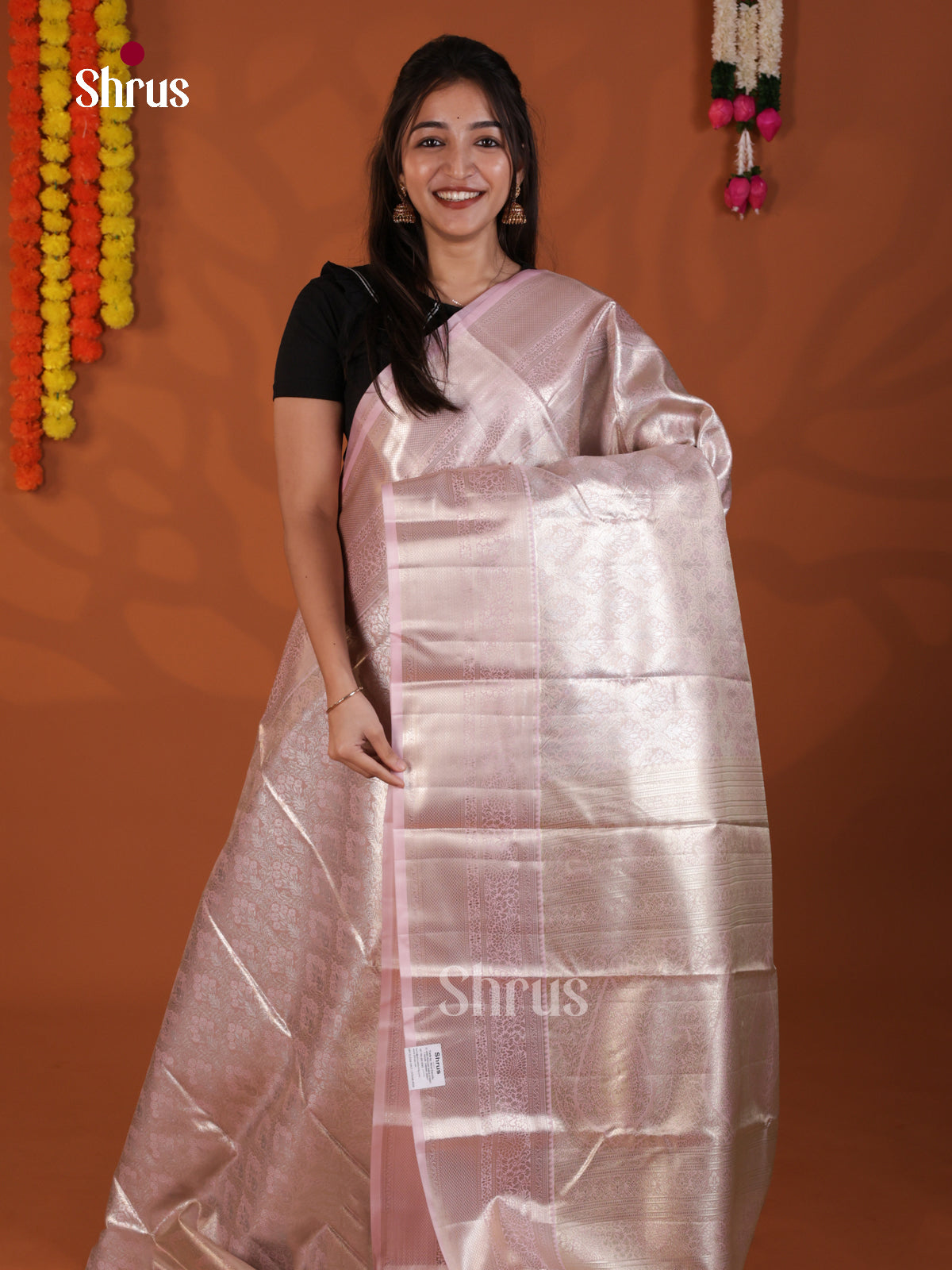 DLS19240 - Kanchipuram-halfpure Saree - Shop on Shrus.com