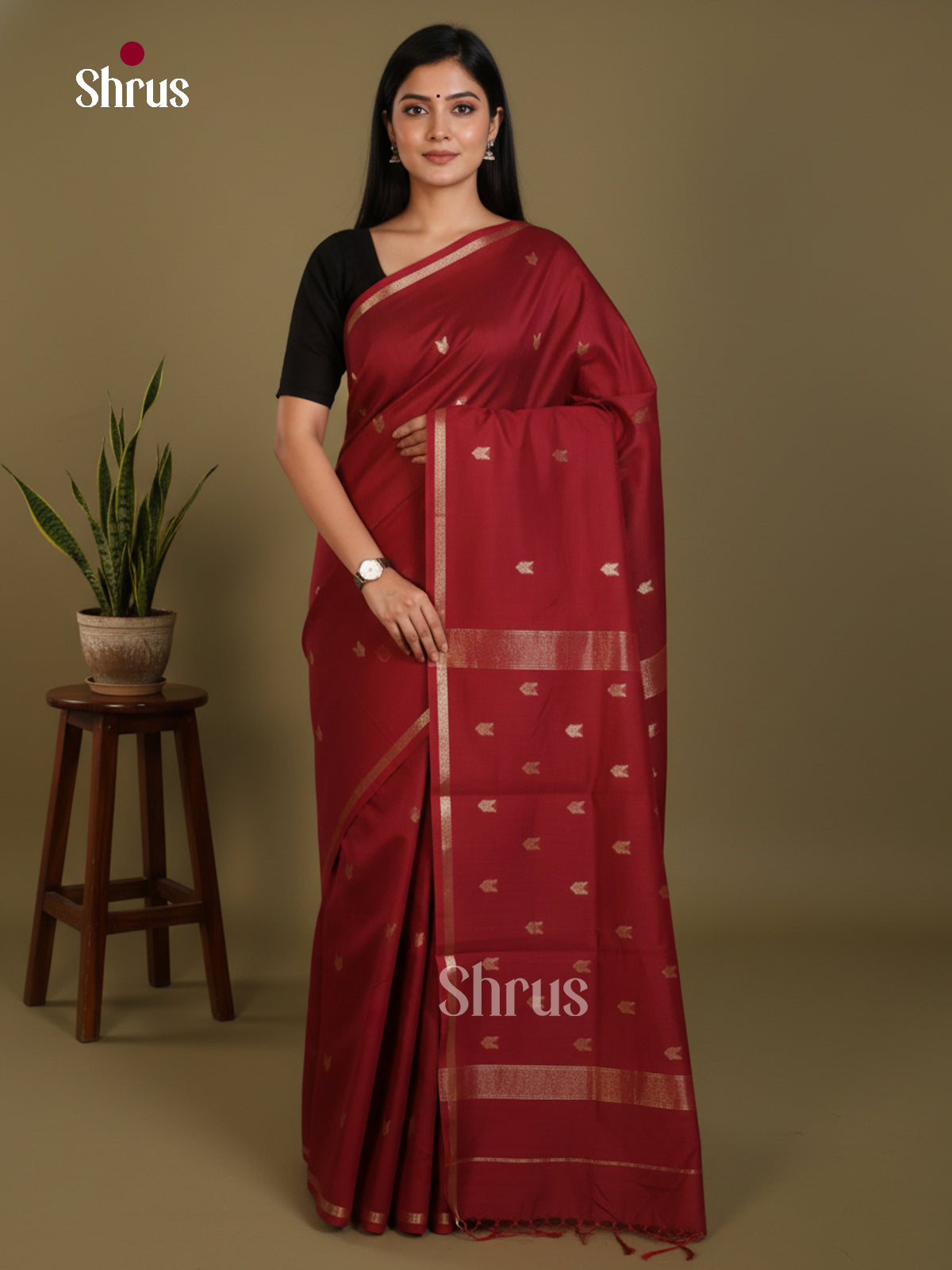 Maroon - Art Maheshwari  Saree - Shop on Shrus.com