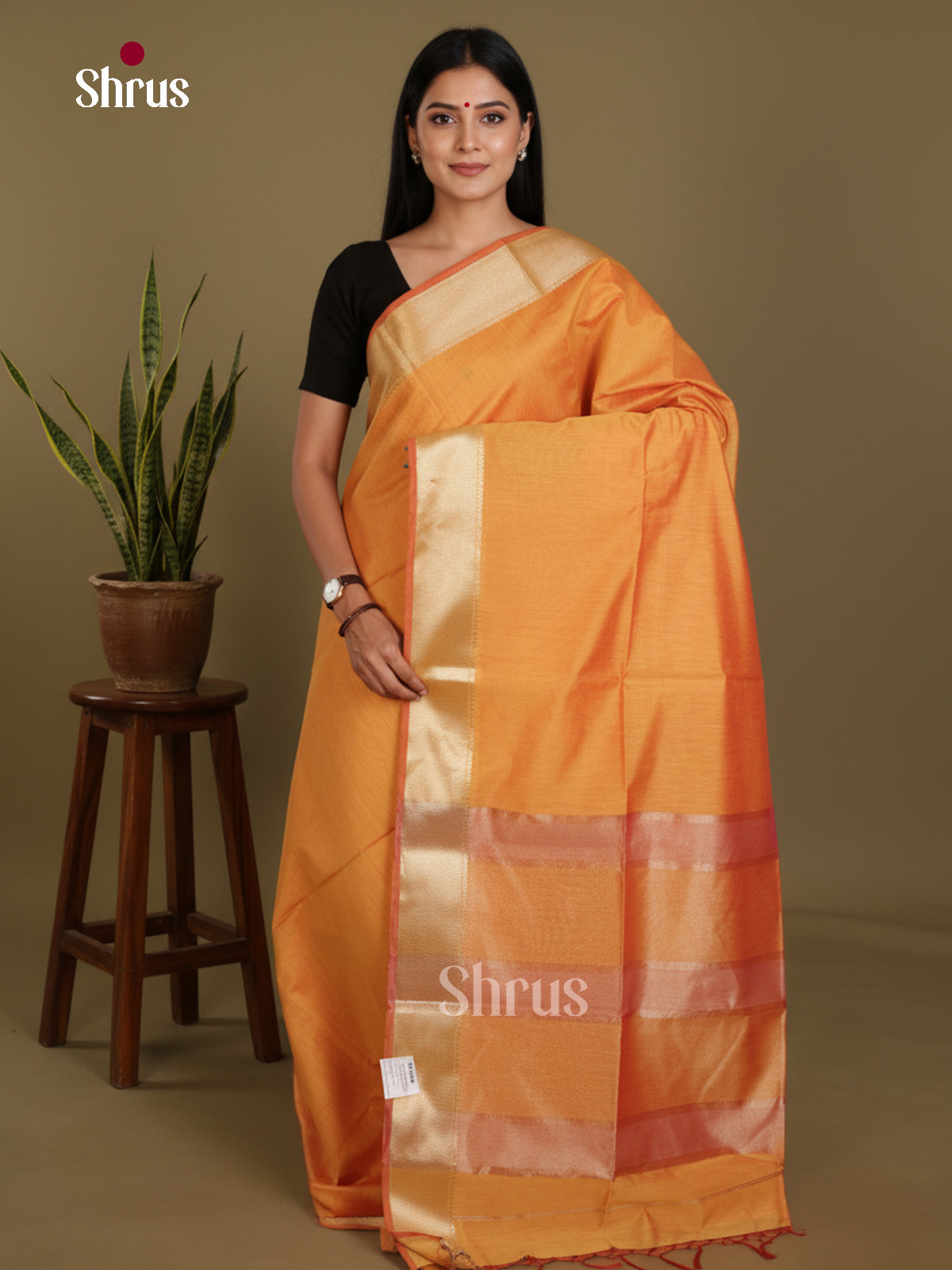 Orange- Art Maheshwari  Saree
