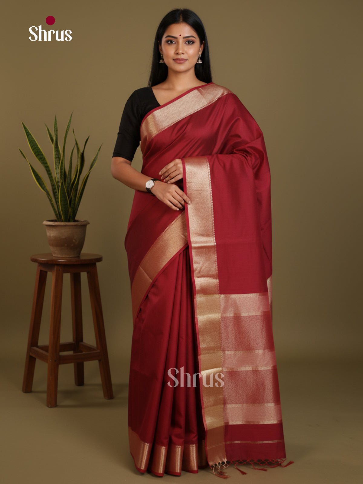 Maroon - Art Maheshwari  Saree - Shop on Shrus.com