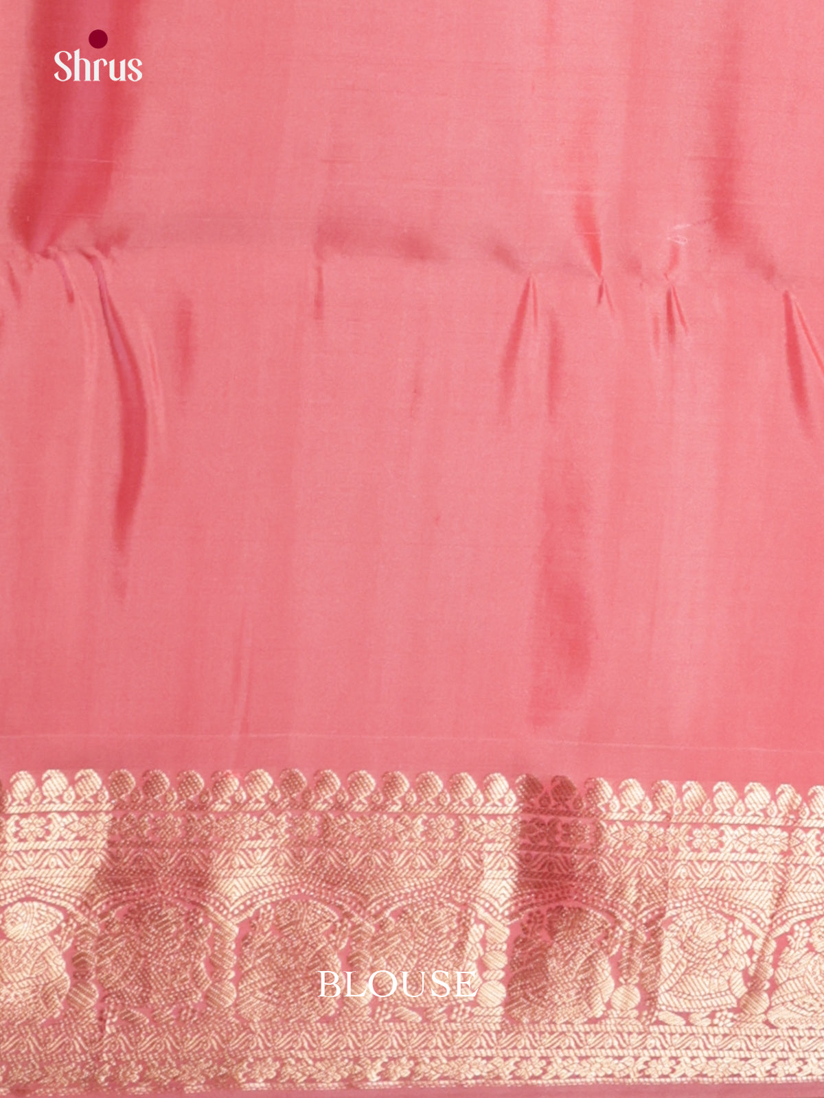 Shimmery Pink single Tone Soft Silk Saree with vanashingaram zari brocade