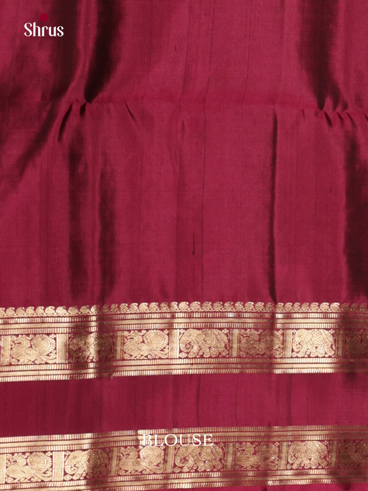 Classy Blue & Maroon Soft Silk Saree with zari peacock buttas & Rettaipet border - Shop on Shrus.com